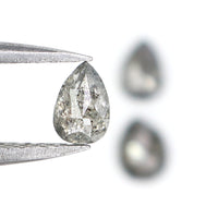 Natural Loose Pear Diamond, Salt And Pepper Diamond, Natural Loose Diamond, Pear Rose Cut Diamond, Pear Diamond 0.60 CT Pear Shape L2882