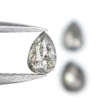 Natural Loose Pear Diamond, Salt And Pepper Diamond, Natural Loose Diamond, Pear Rose Cut Diamond, Pear Diamond 0.60 CT Pear Shape L2882