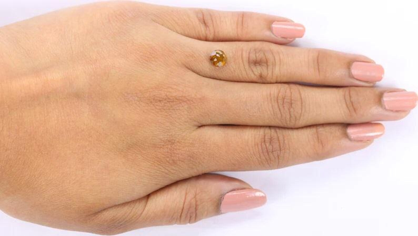 1.10 Ct Natural Loose Round Rose Cut Diamond Yellow Color Round Shape Diamond 6.00 MM Natural Brown Color Round Rose Cut Diamond NQ1925