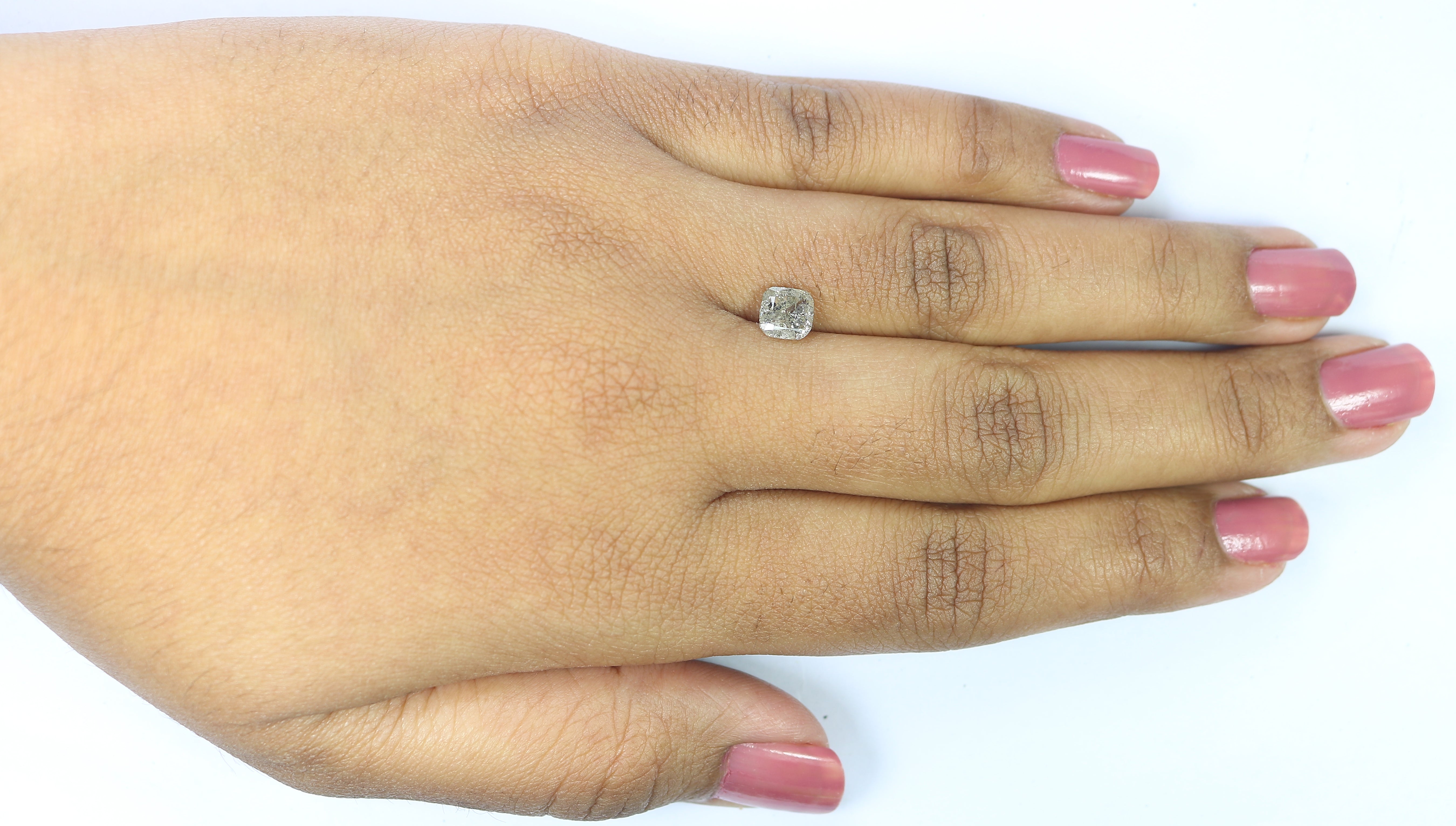 1.01 Ct Natural Loose Cushion Shape Diamond Green Color Cushion Cut Diamond 5.60 MM Natural Green Color Cushion Brilliant Cut Diamond LQ5953