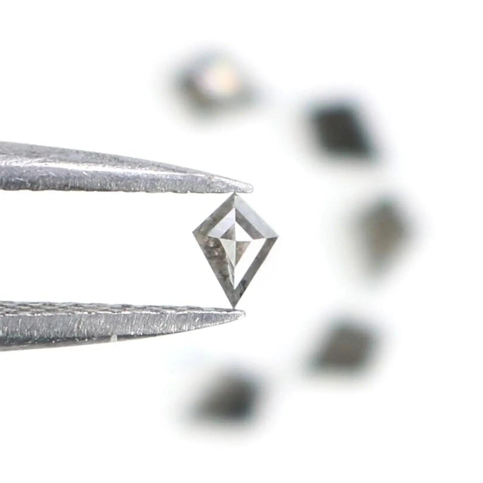 0.44 Ct Natural Loose Kite Shape Diamond Salt And Pepper Kite Diamond 3.95 MM Natural Diamond Black Gray Color Kite Rose Cut Diamond NQ2352