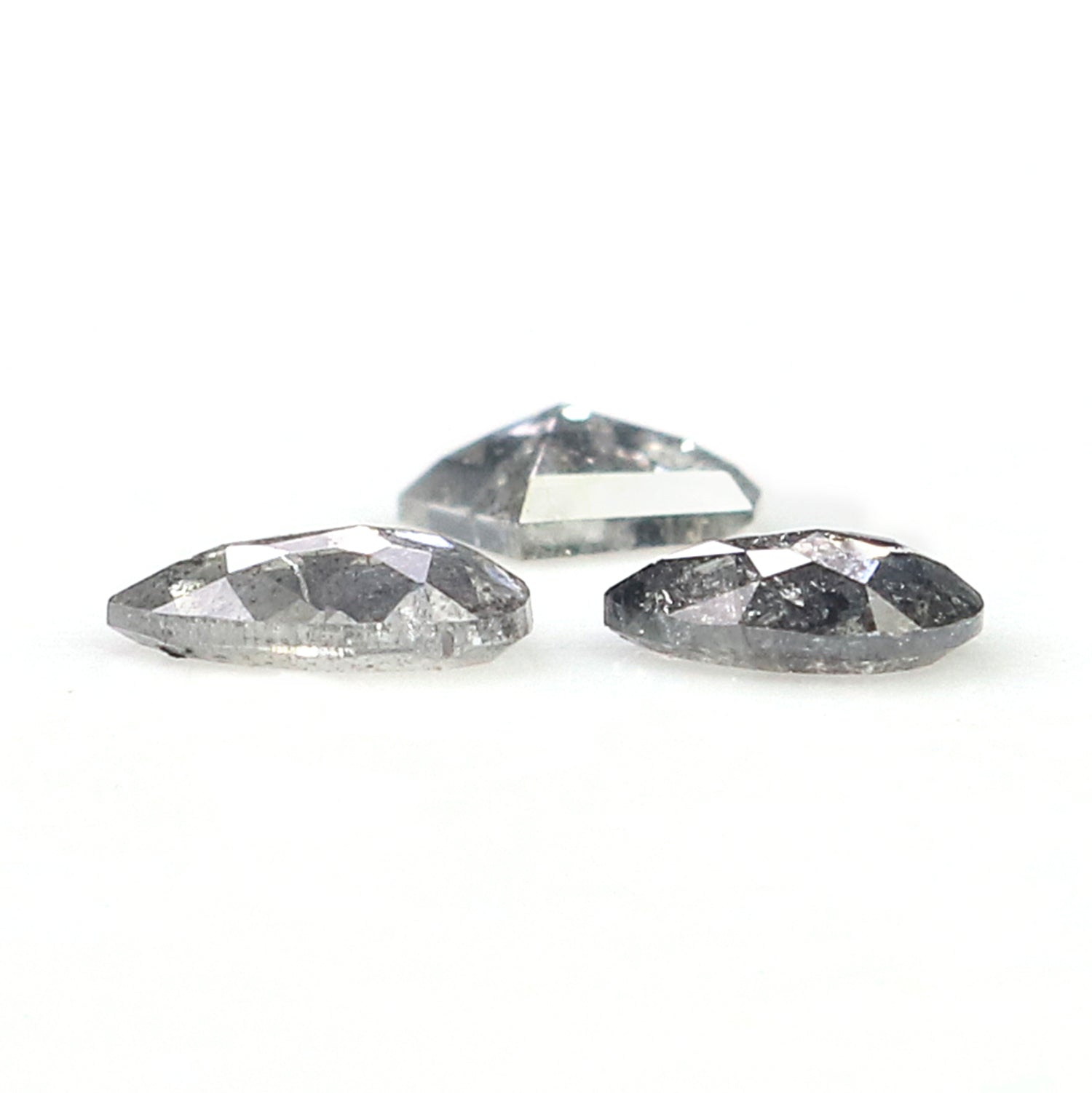 Natural Loose Mix Shape Salt And Pepper Diamond Black Grey Color 0.61 CT 4.65 MM Mix Shape Shape Rose Cut Diamond KDL1972
