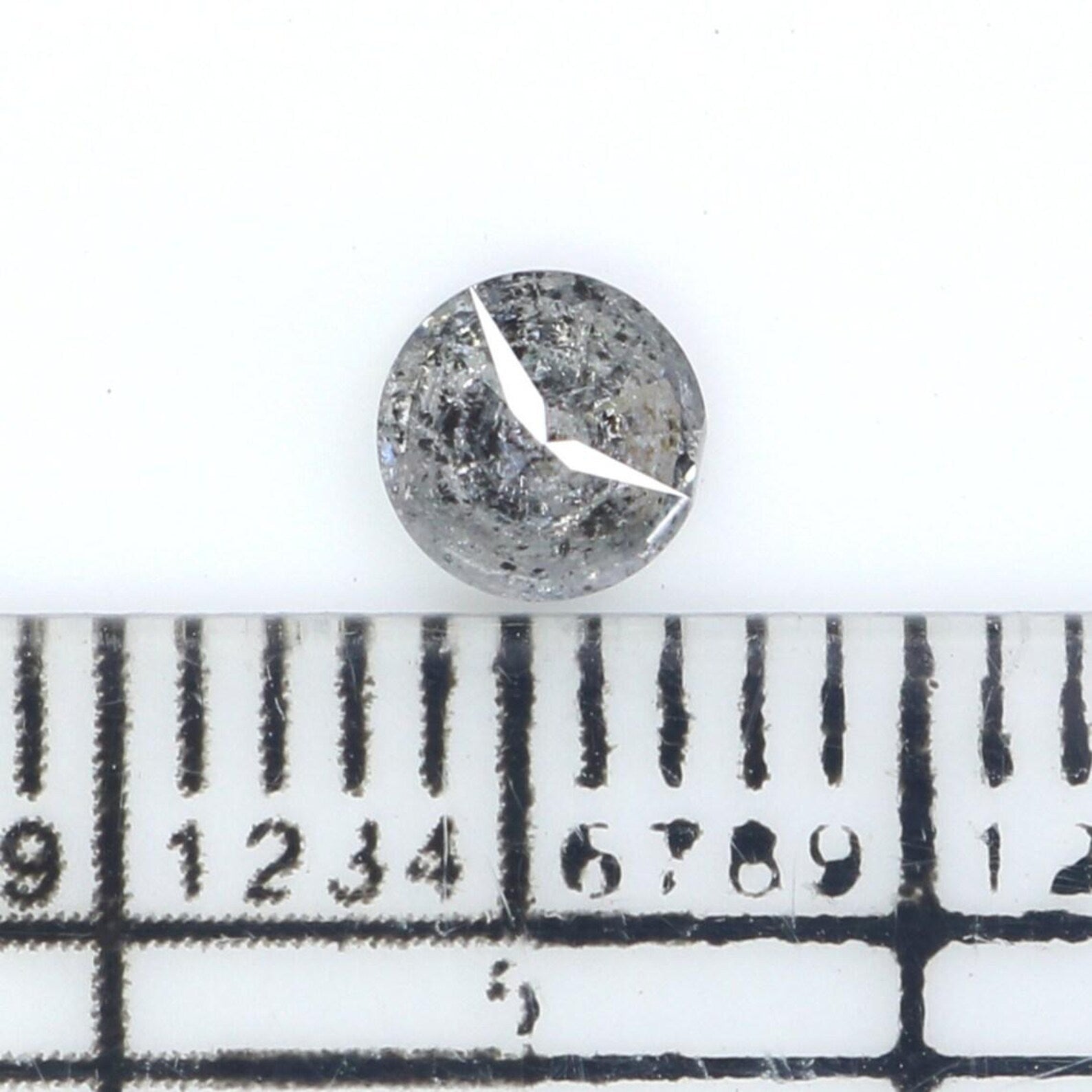 0.27 CT Natural Loose Round Shape Diamond Salt And Pepper Round Diamond 4.20 MM Natural Black Grey Color Round Brilliant Cut Diamond NQ2334