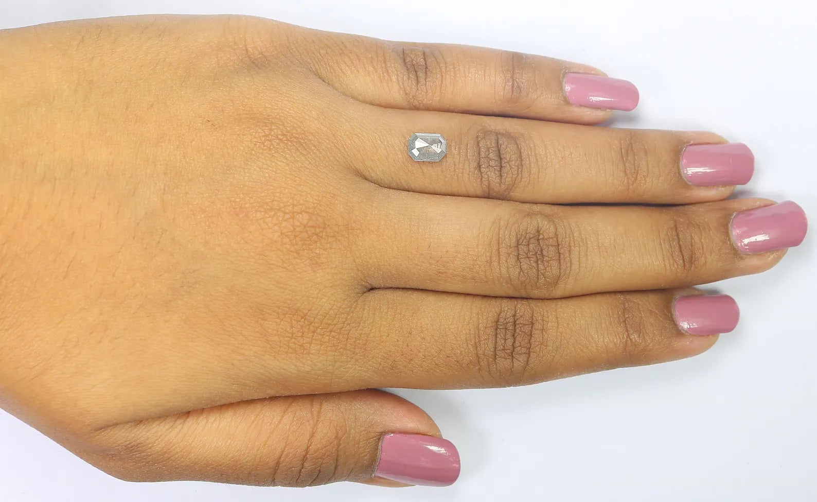 0.90 CT Natural Loose Emerald Shape Diamond Grey Color Emerald Cut Diamond 6.95 MM Natural Loose Diamond Grey Emerald Cut Diamond QN796