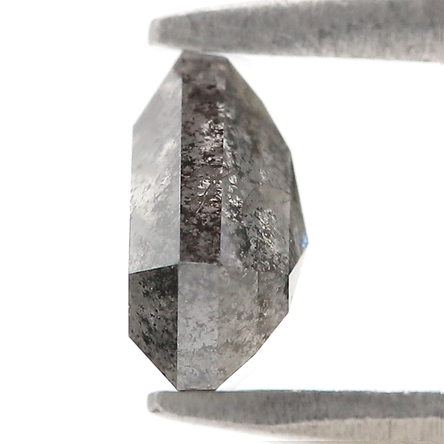1.17 Ct Natural Loose Shield Shape Diamond Salt And Pepper Shield Cut Diamond 6.05 MM Black Gray Color Shield Shape Rose Cut Diamond QL285