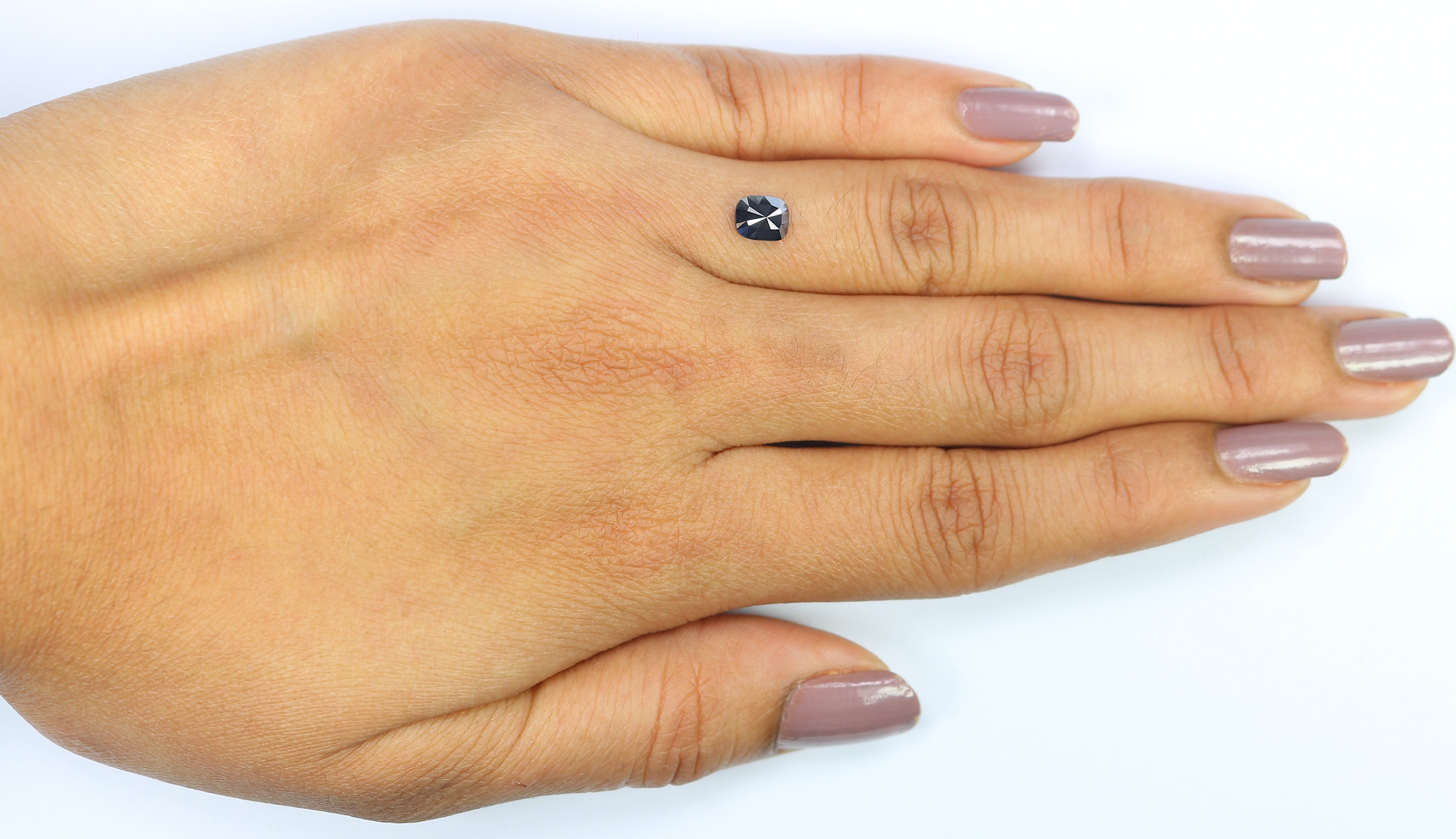 Natural Loose Cushion Diamond, Black Color Diamond, Natural Loose Diamond, Cushion Rose Cut Diamond, 0.57 CT Cushion Shape Diamond KR1308