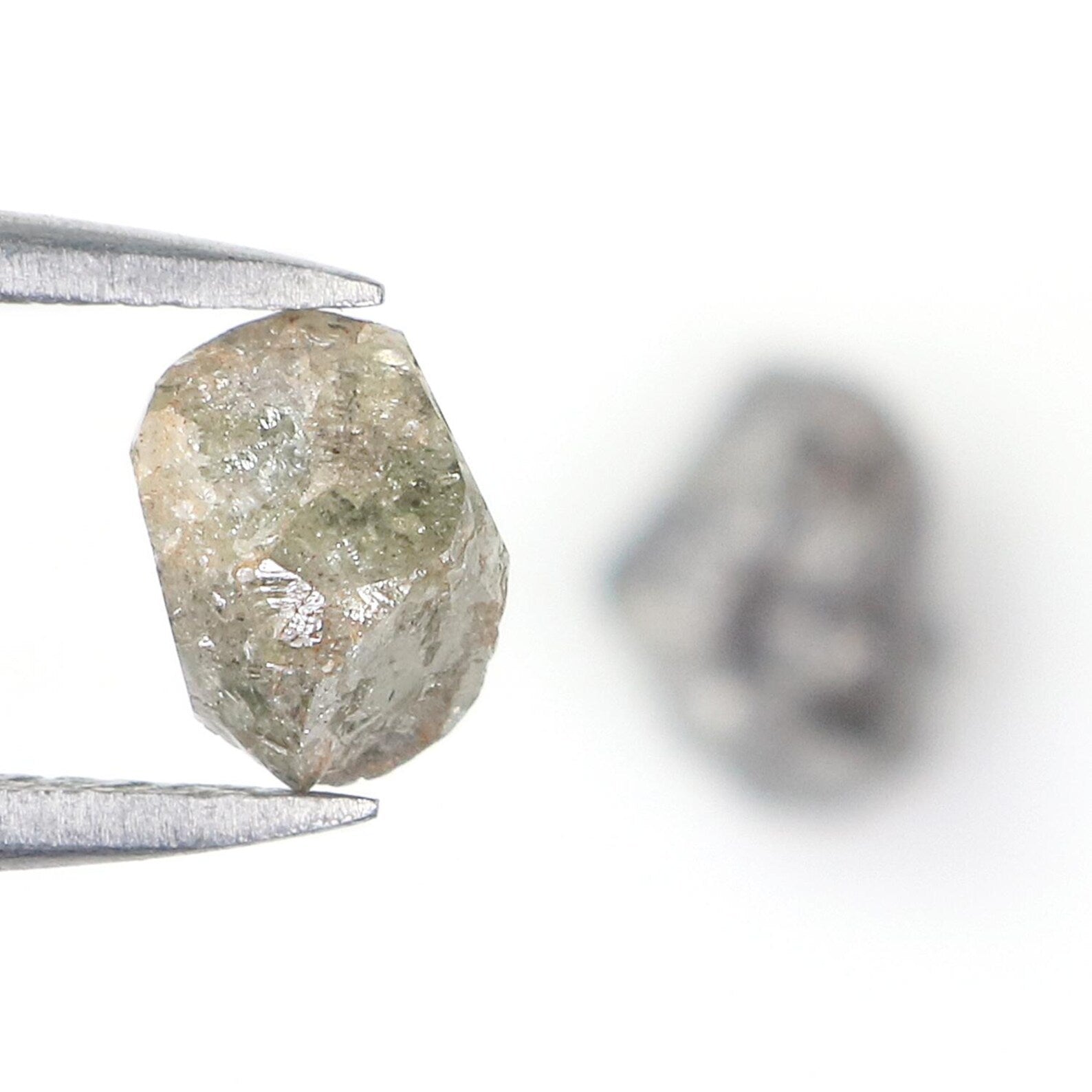 2.36 CT Natural Loose Rough Shape Diamond Salt And Pepper Irregular Cut Diamond 5.75 MM Natural Loose Black Grey Color Rough Diamond NQ1848