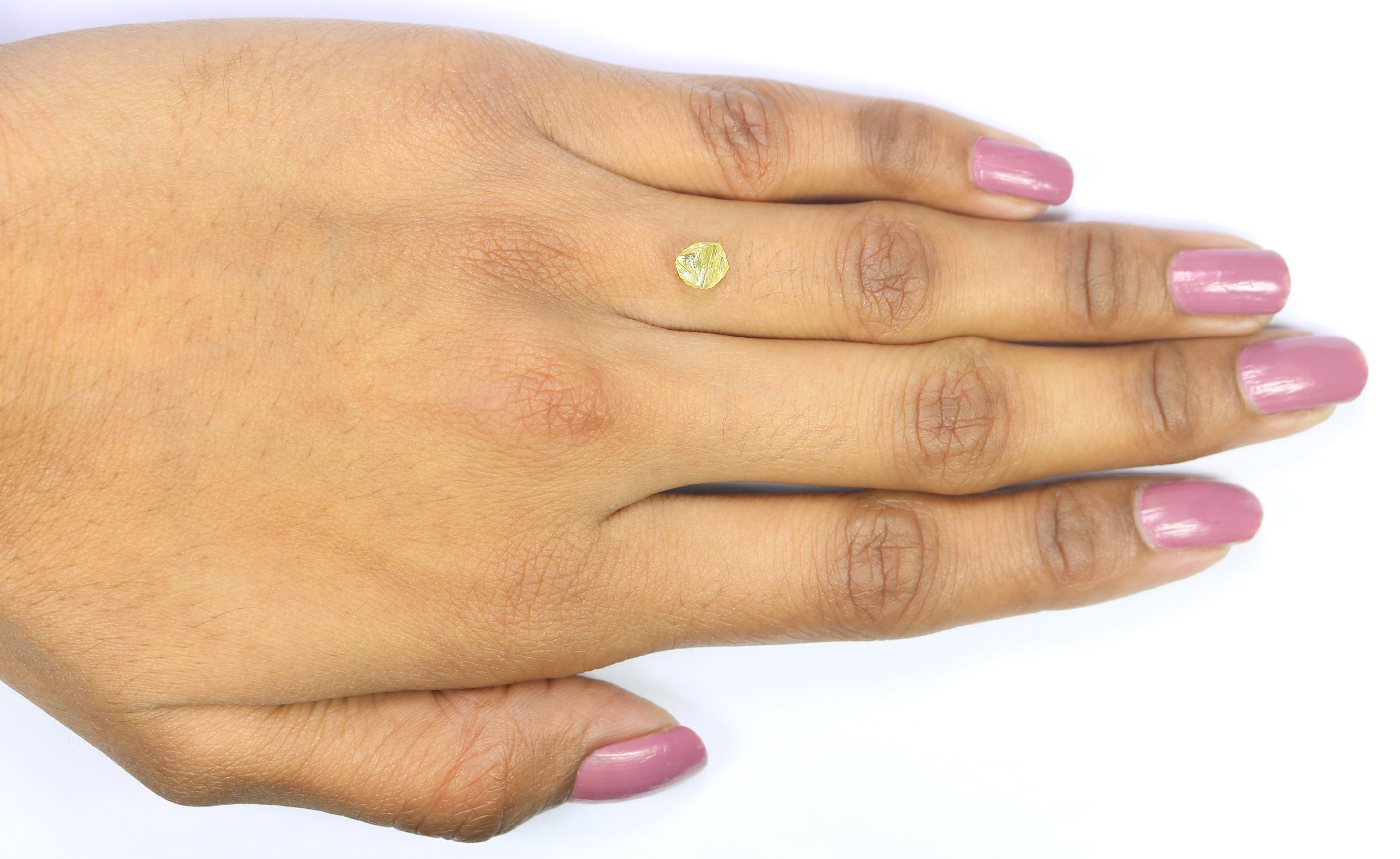 1.24 CT Natural Loose Rough Shape Diamond Yellow Color Rough Cut Diamond 6.55 MM Natural Yellow Diamond Rough Irregular Cut Diamond L3567