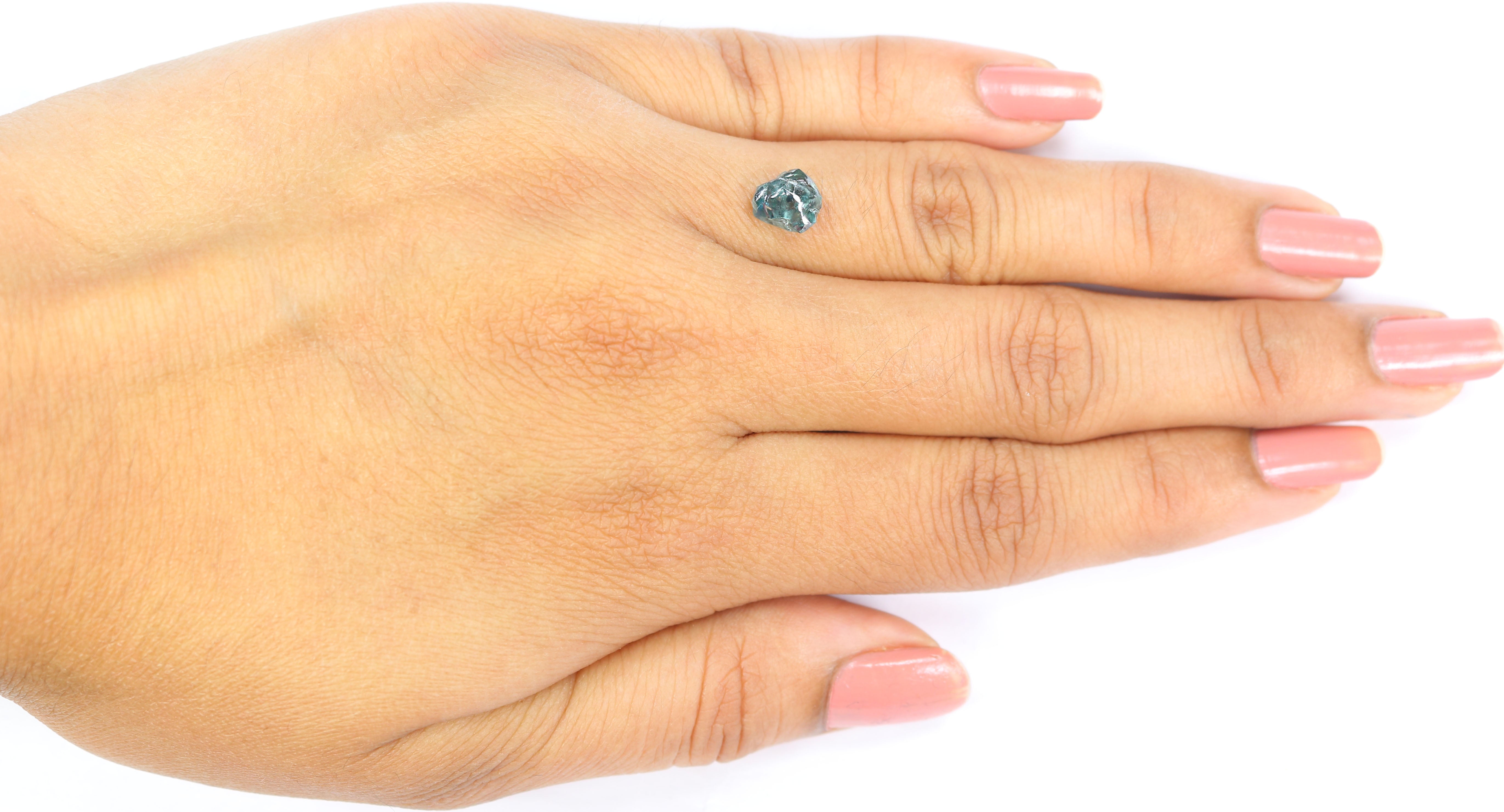 1.19 CT Natural Loose Rough Shape Diamond Blue Color Rough Cut Diamond 6.75 MM Natural Loose Blue Diamond Rough Irregular Cut Diamond LQ2321