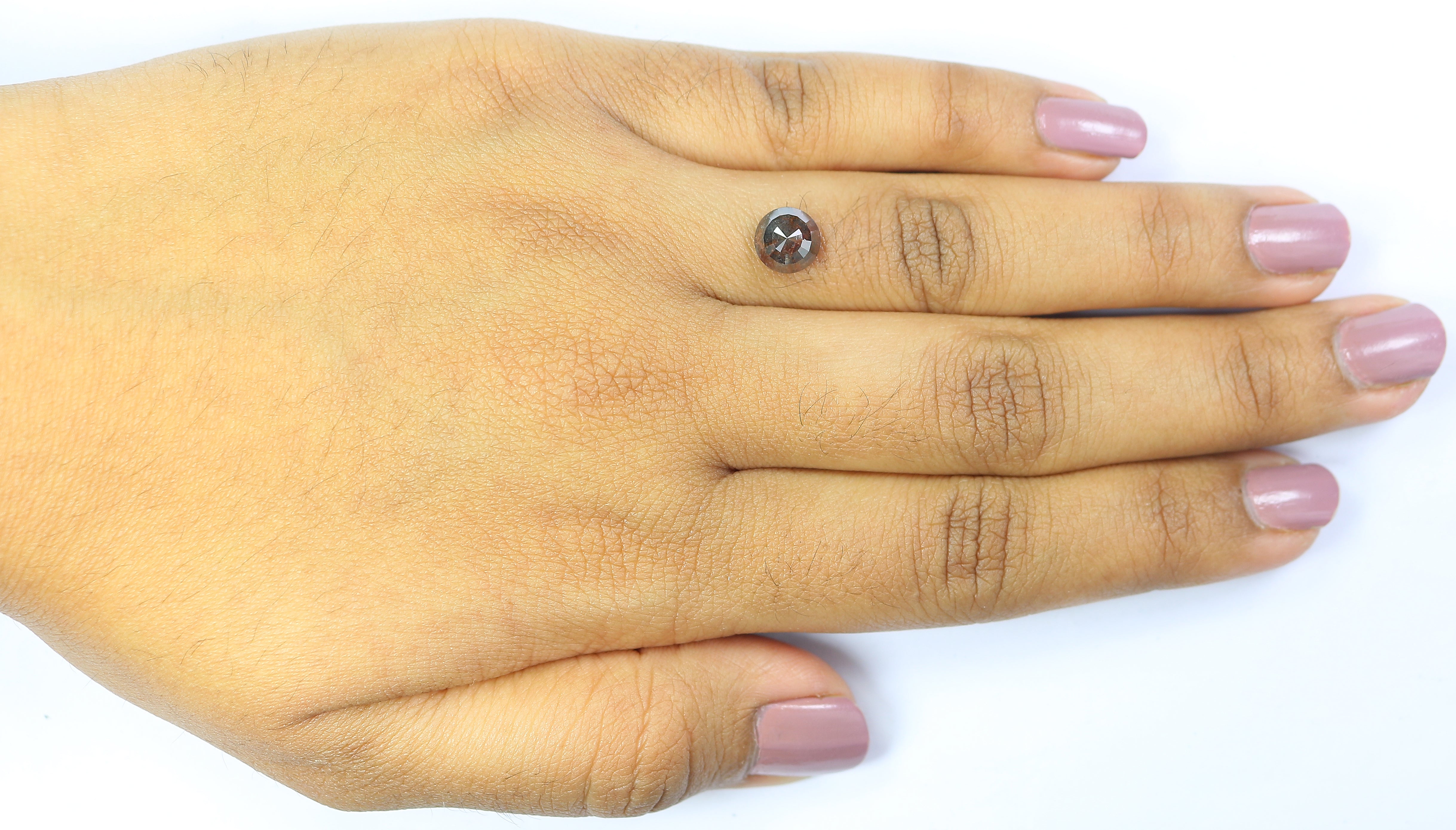 1.60 CT Natural Loose Round Rose Cut Diamond Brown Color Round Shape Diamond 6.95 MM Natural Loose Diamond Round Rose Cut Diamond LQ8217