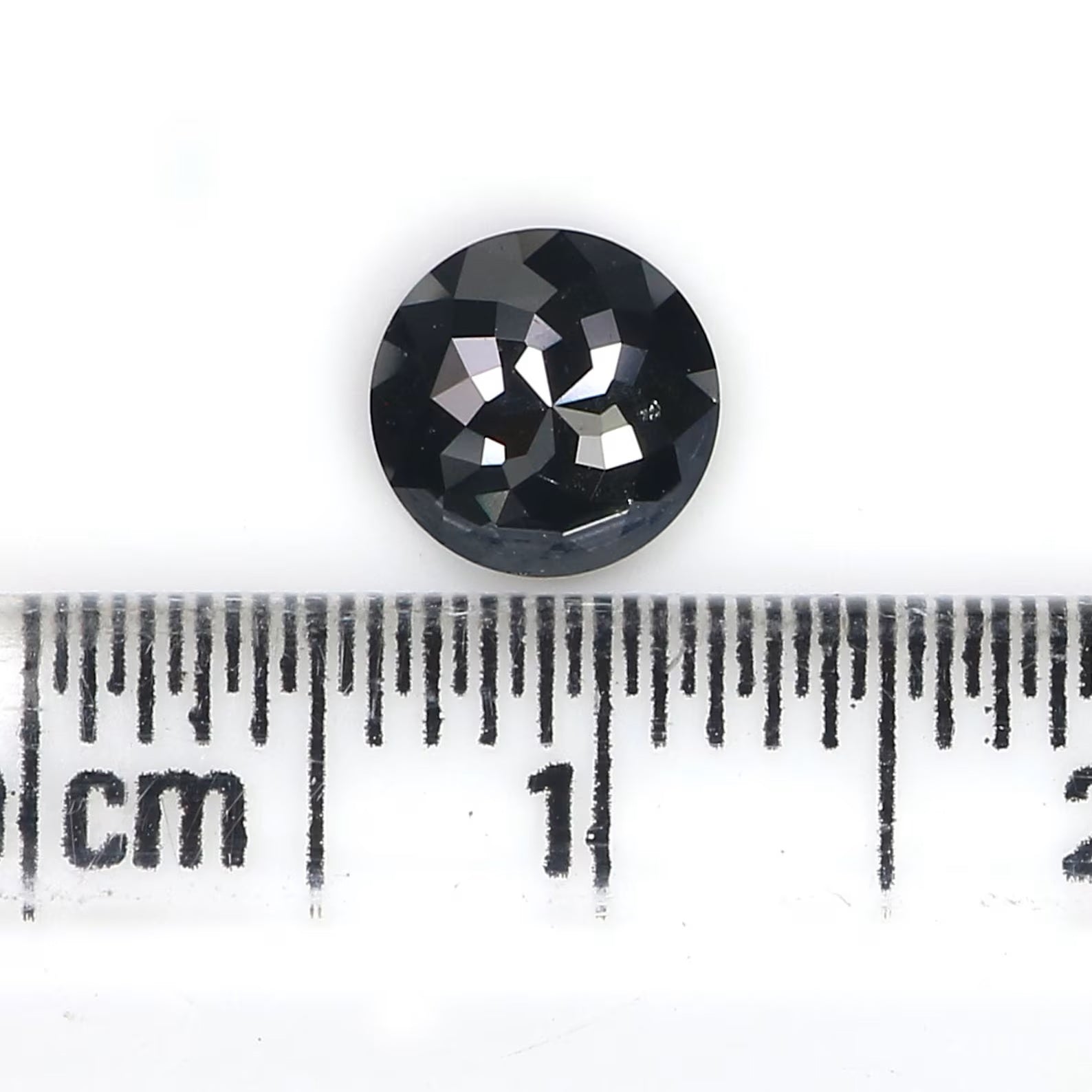 0.74 Ct Natural Loose Round Shape Diamond Black Color Round Cut Diamond 6.15 MM Natural Diamond Black Color Round Rose Cut Diamond QN2508