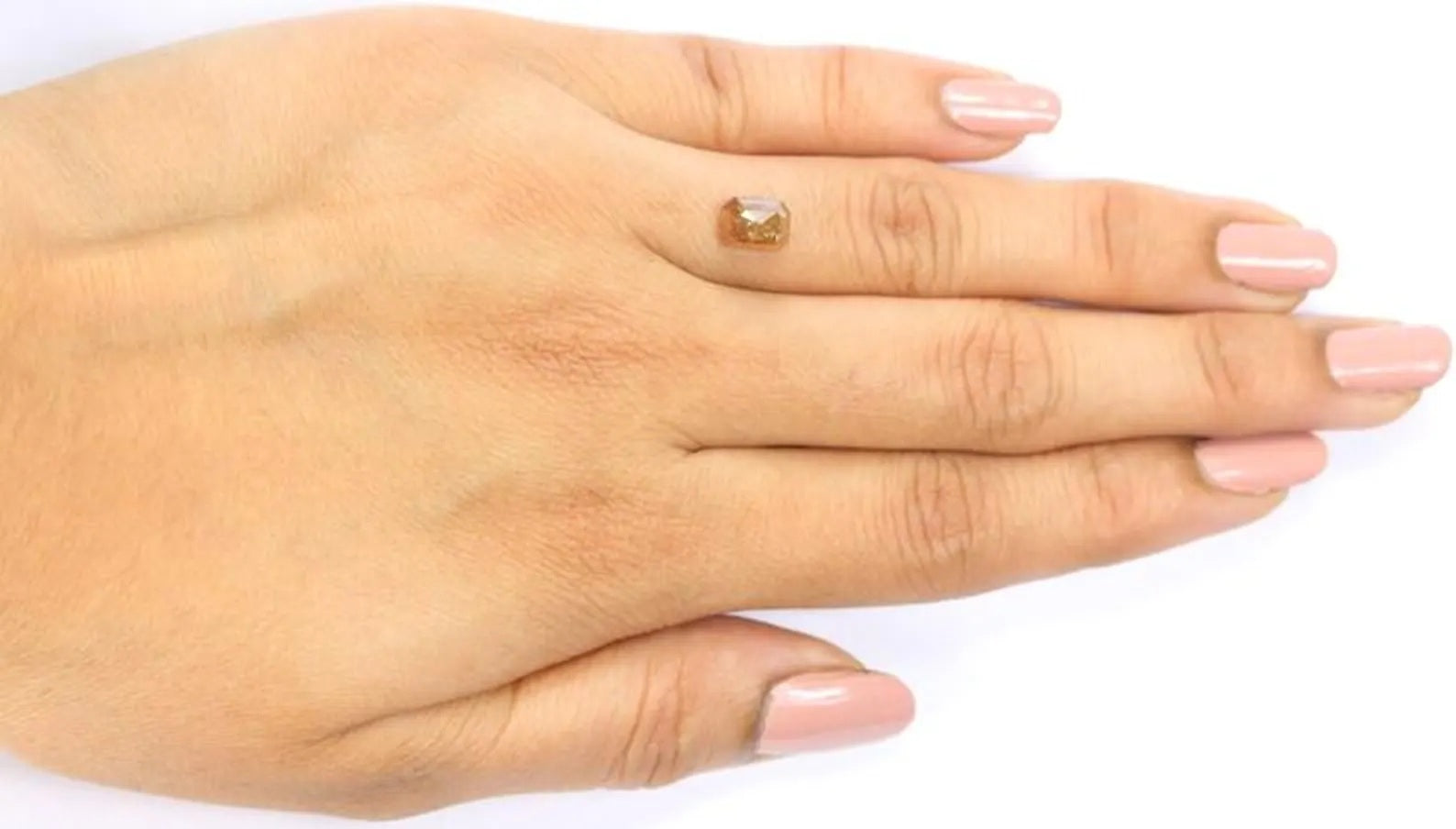 1.33 Ct Natural Loose Emerald Shape Diamond Brown Color Emerald Diamond 7.00 MM Natural Loose Brown Color Emerald Rose Cut Diamond NQ587