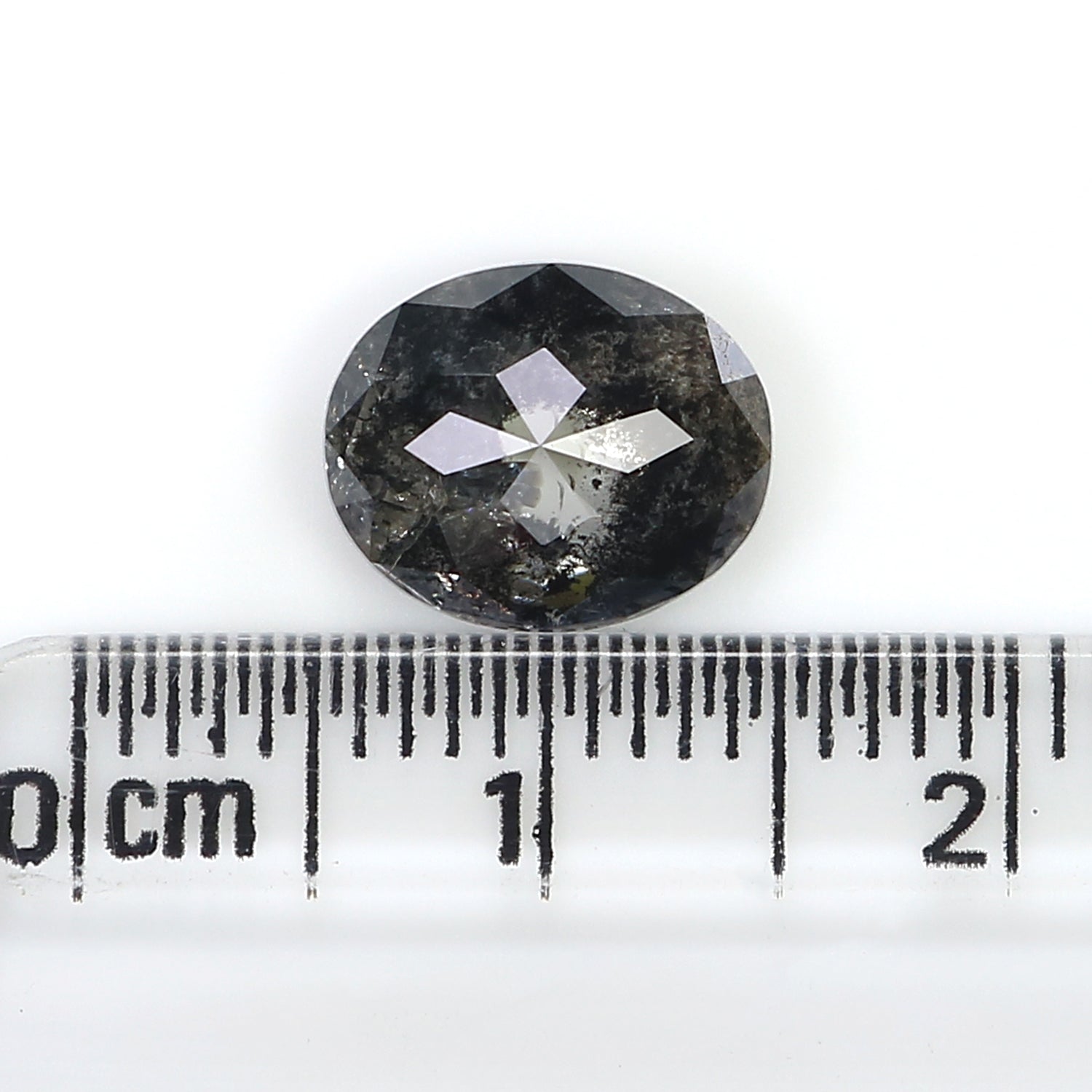 2.73 CT Natural Loose Oval Shape Diamond Salt And Pepper Oval Cut Diamond 9.65 MM Natural Loose Black Grey Color Oval Rose Cut Diamond LC25