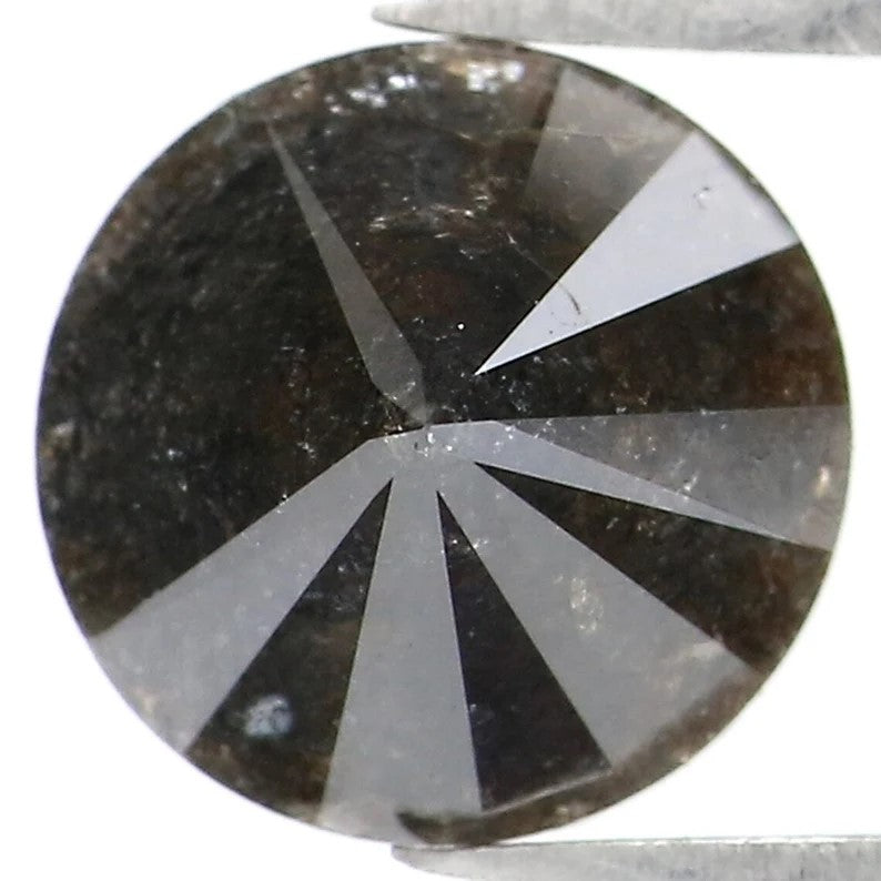 1.83 CT Natural Loose Round Cut Diamond Black Color Diamond 7.15 MM Natural Loose Diamond Black Color Round Brilliant Cut Diamond NQ488