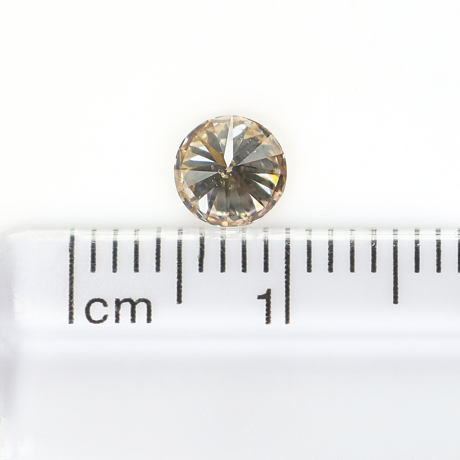 0.62 Ct Natural Loose Round Shape Diamond Brown Color Round Diamond 5.20 MM Natural Loose Brown Diamond Round Brilliant Cut Diamond QL628