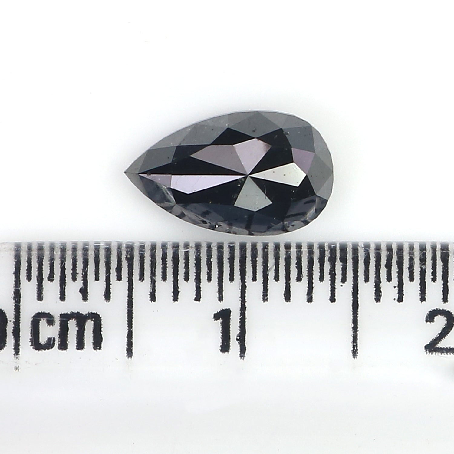 1.44 CT Natural Loose Pear Shape Diamond Black Color Pear Shape Diamond 9.30 MM Natural Loose Diamond Black Pear Rose Cut Diamond LC10