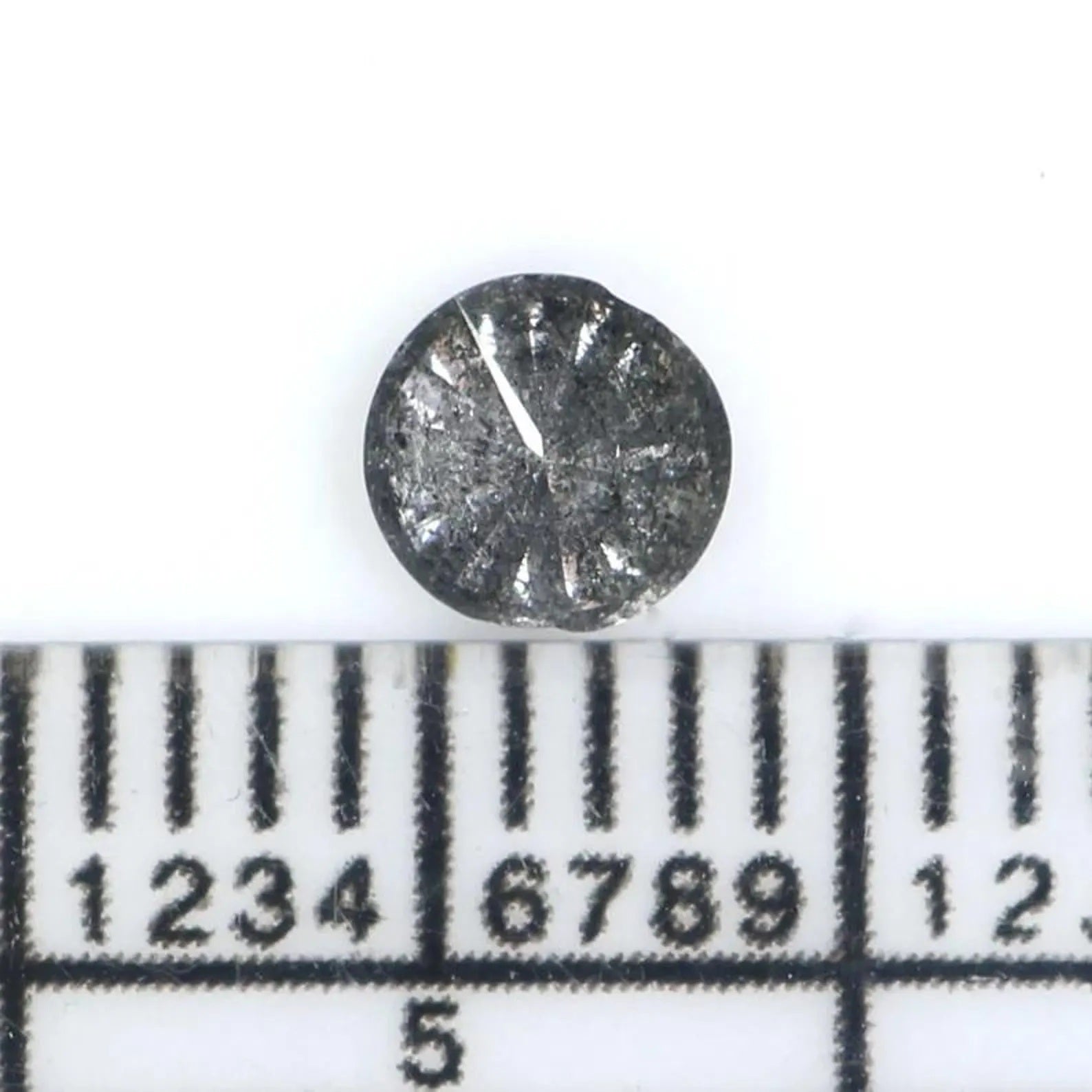 0.38 CT Natural Loose Round Shape Diamond Salt And Pepper Round Diamond 4.40 MM Natural Black Grey Color Round Brilliant Cut Diamond NQ2324
