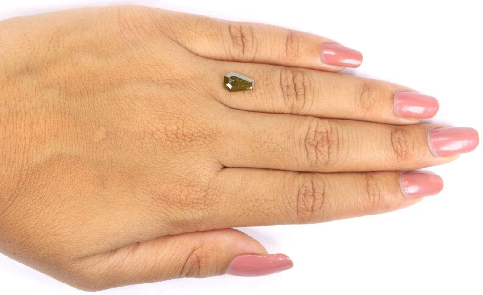 1.14 CT Natural Loose Coffin Shape Diamond Yellow Color Coffin Diamond 8.80 MM Natural Diamond Green Color Coffin Rose Cut Diamond QN1879