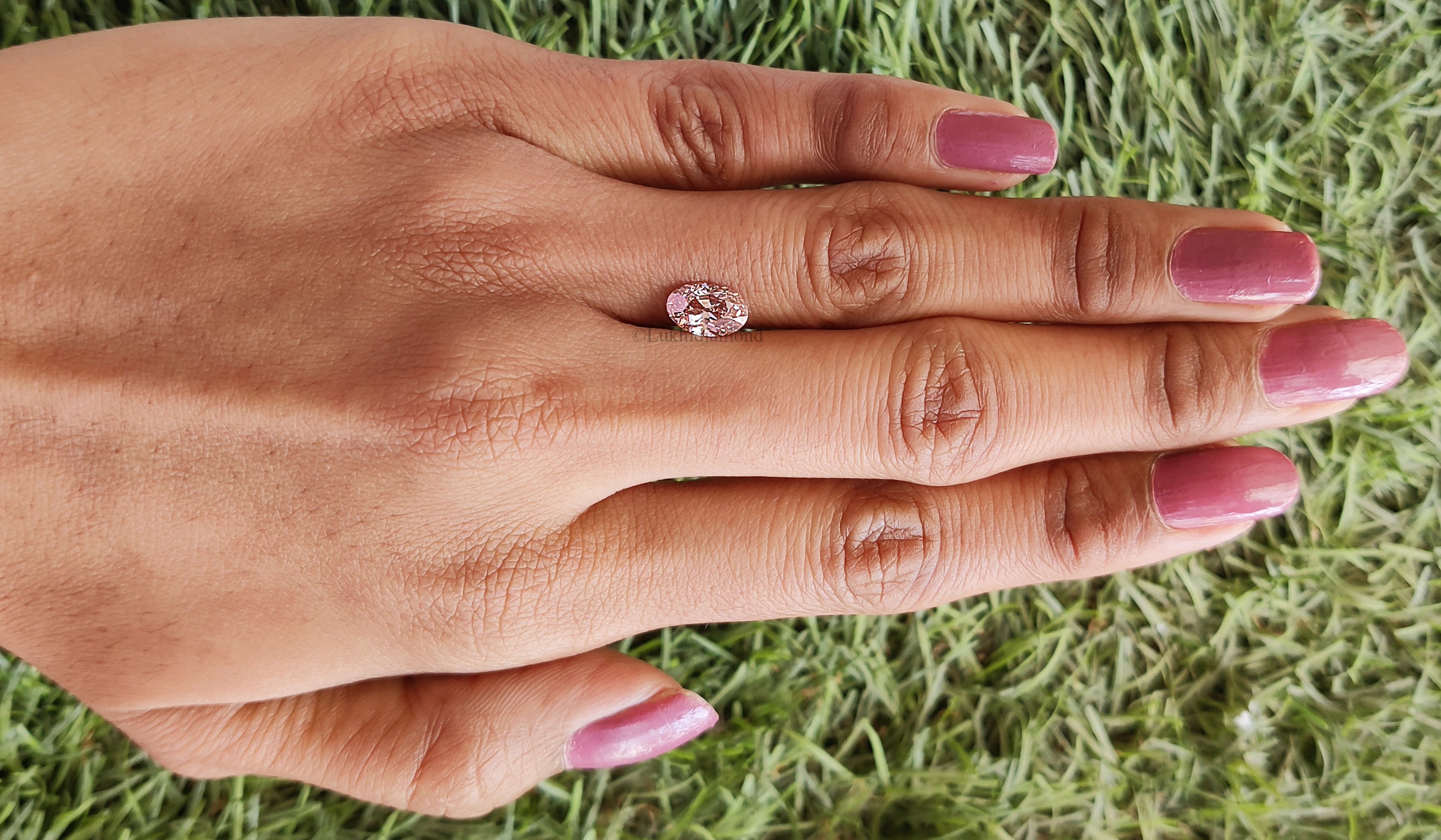 1.05 CT IGI Certified Oval Old European Cut Diamond Fancy Vivid Pink Color VS1 Clarity Diamond Lab Grown Diamond Lab Created Diamond L3585