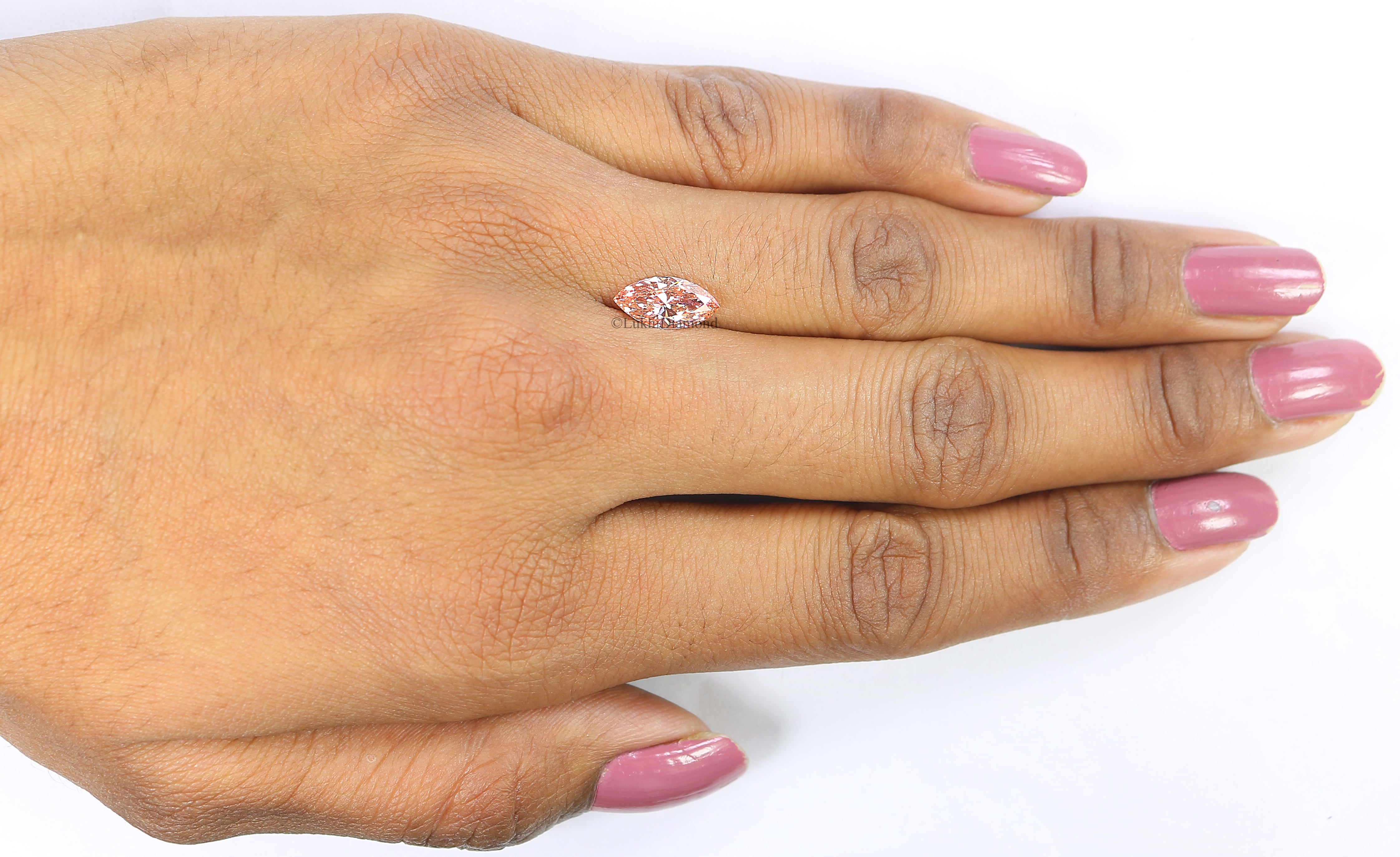 1.01 CT IGI Certified Marquise Brilliant Cut Fancy Vivid Pink Color VS1 Clarity Diamond Lab Grown CVD Diamond Lab Created Diamond L3206