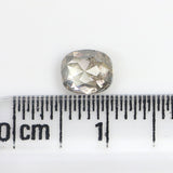 0.81 CT Natural Loose Cushion Shape Diamond Salt And Pepper Cushion Shape Diamond 5.60 MM Black Grey Color Cushion Rose Cut Diamond QL9308