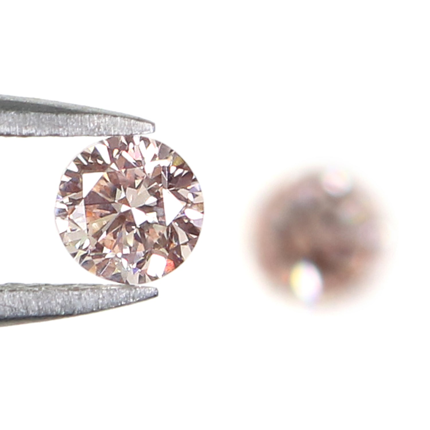 0.53 CT Lab Grown Round Brilliant Cut CVD Diamond VS1 Clarity Pink Color Round Cut Pair Diamond 4.10 MM Pink Color Round Shape Diamond L3550