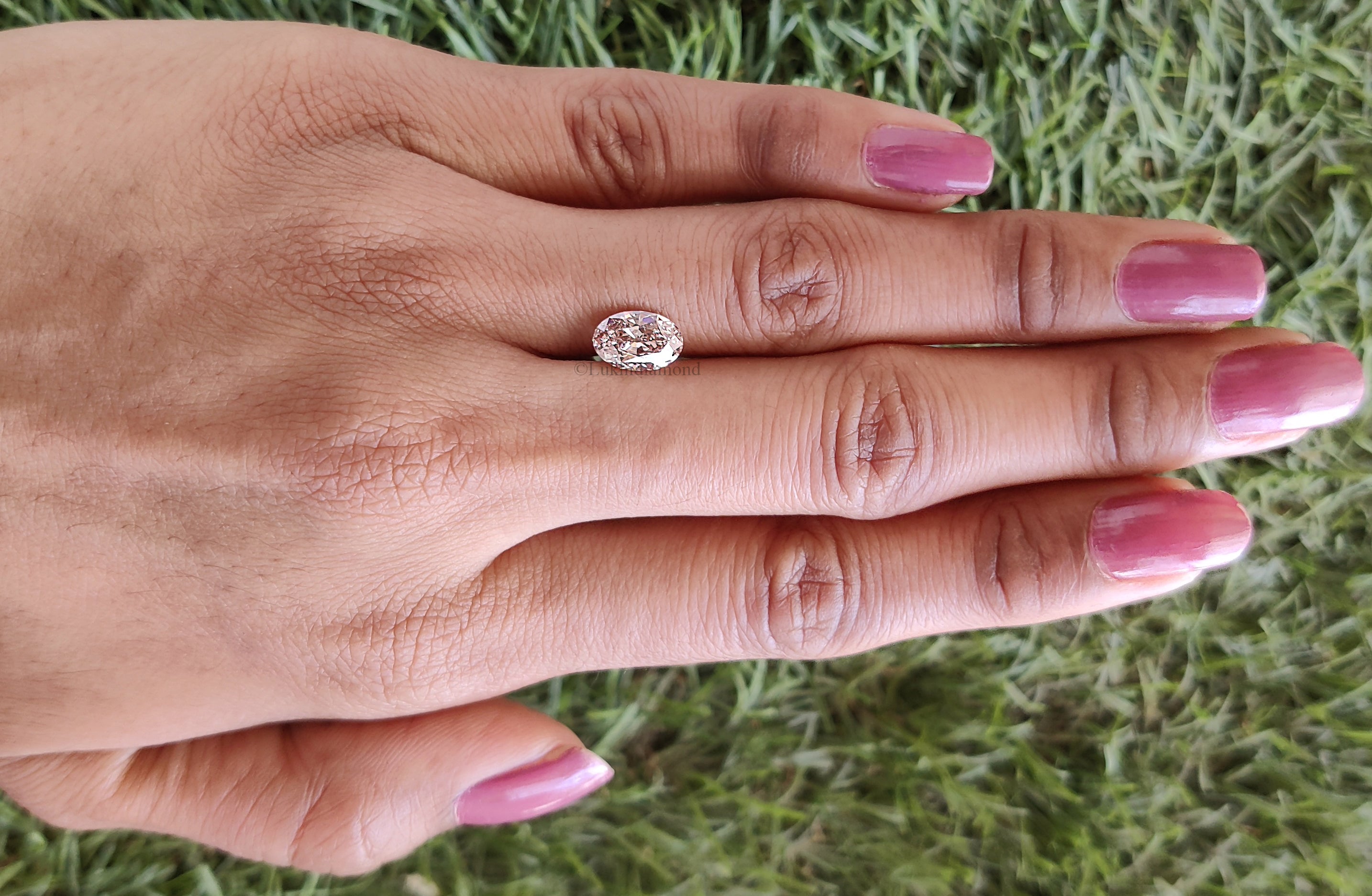 1.26 CT IGI Certified Oval Old European Cut Diamond Fancy Intense Pink Color VVS2 Clarity Lab Grown Diamond Lab Created CVD Diamond L3576