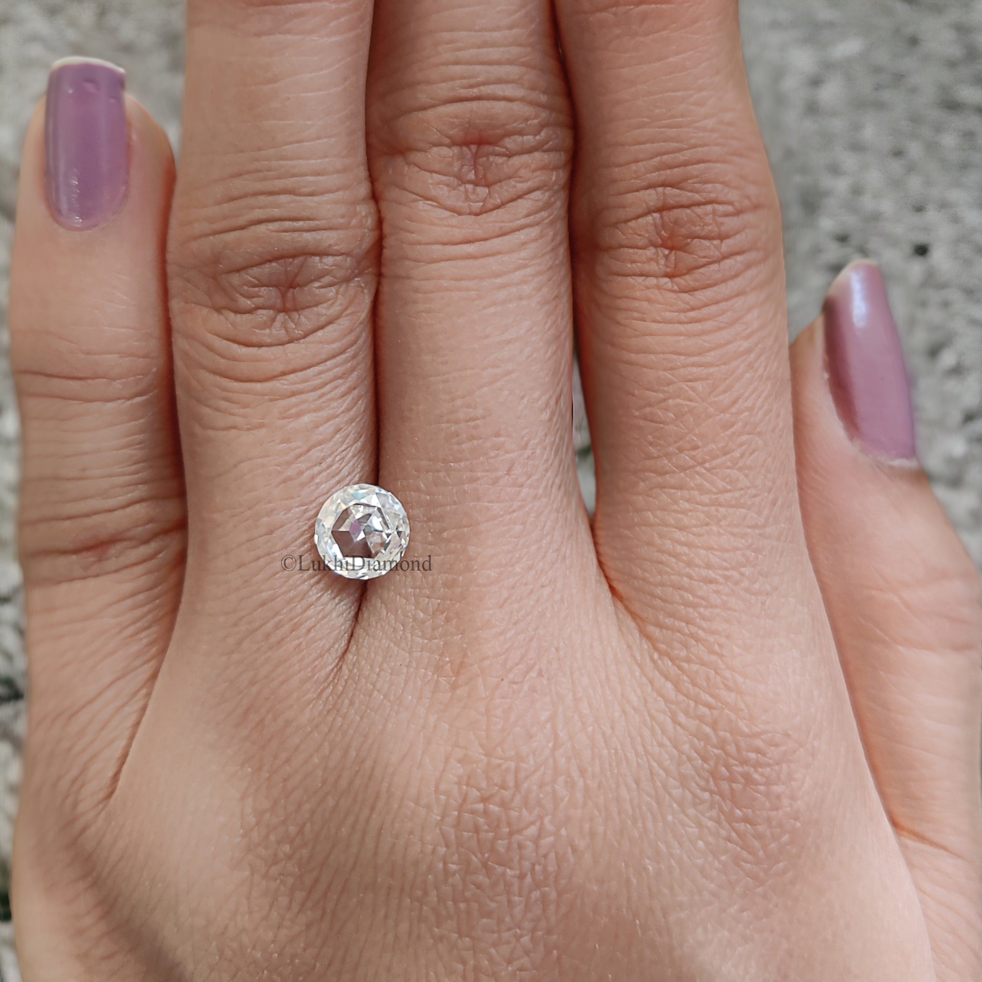 Round Rose Cut Loose White Moissanite Stone 6.5,7,8,9,10,11,12 MM Vintage Antique Handcrafted Eye Clean Moissanite Engagement Gift Ring Q144