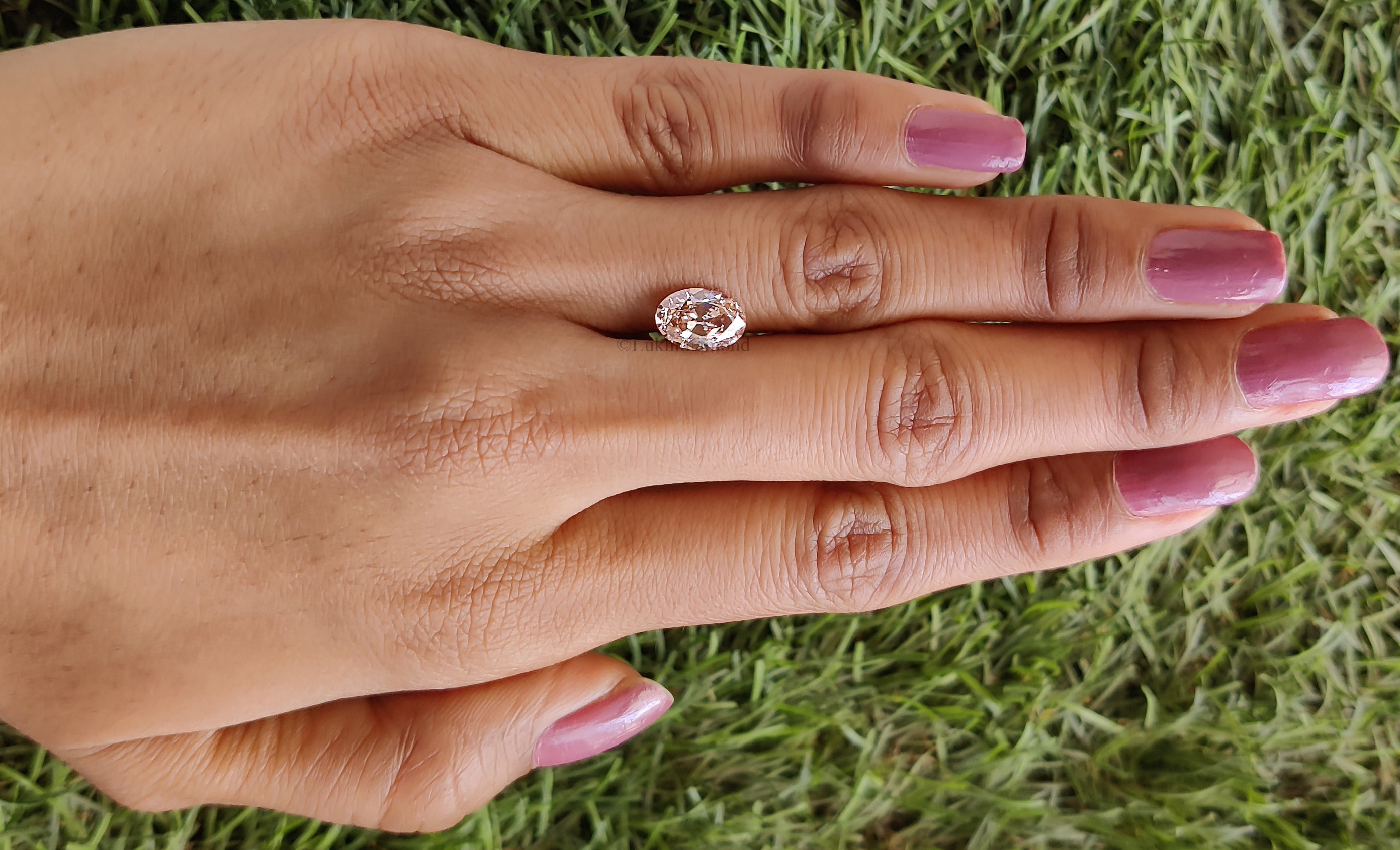 1.57 CT IGI Certified Oval Old European Cut Diamond Fancy Vivid Pink Color VS1 Clarity Diamond Lab Grown Diamond Lab Created Diamond L3575