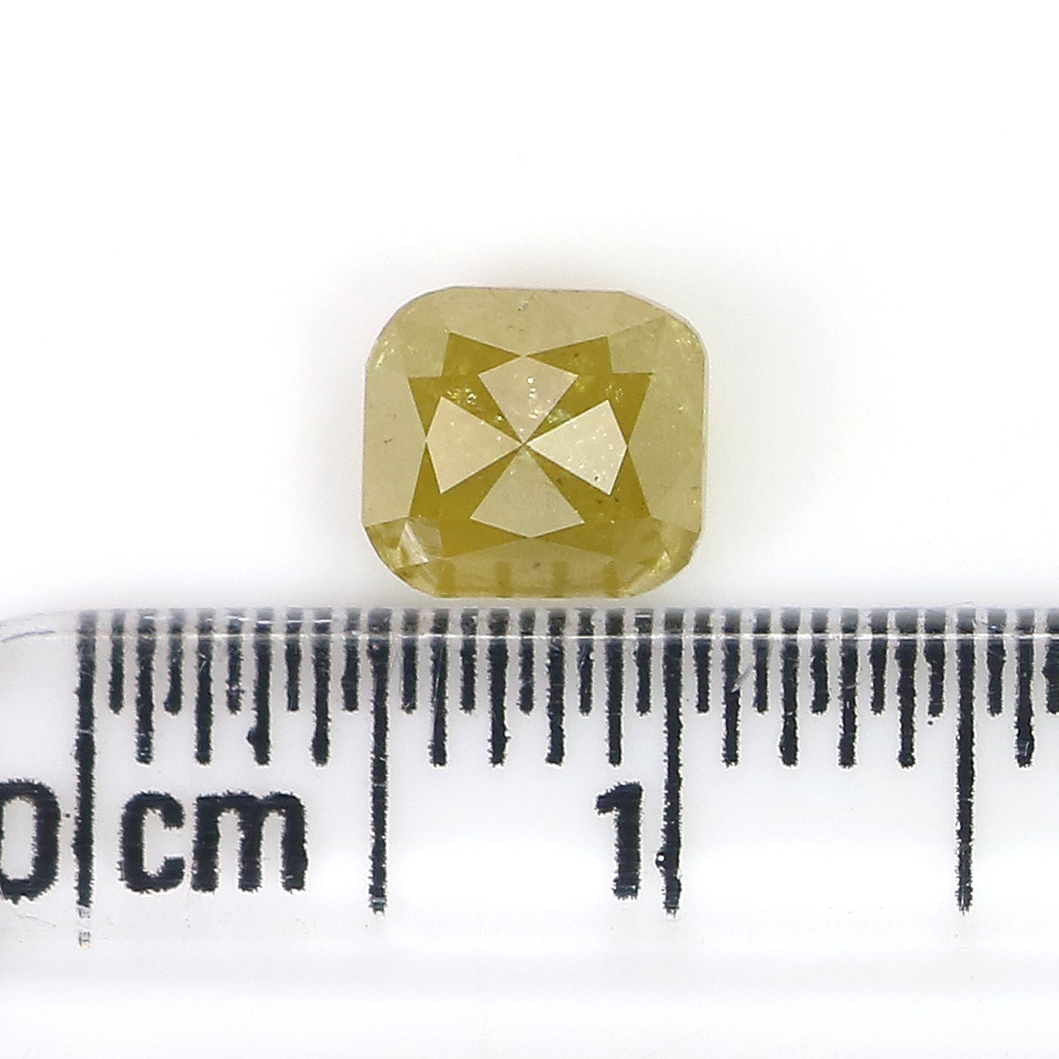 1.19 CT Natural Loose Cushion Shape Diamond Yellow Color Cushion Cut Diamond 5.80 MM Natural Yellow Diamond Cushion Rose Cut Diamond LQ9831