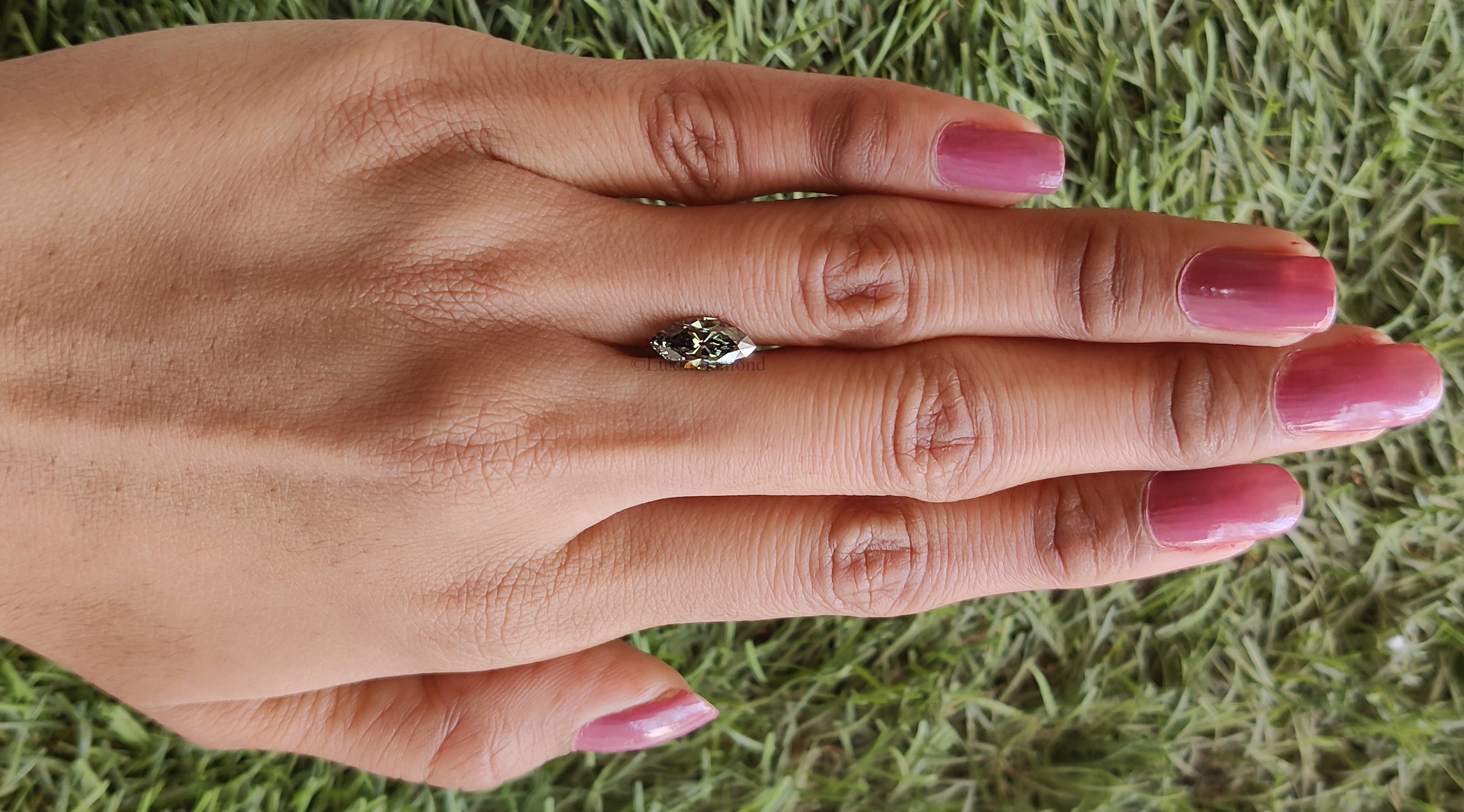 1.25 CT IGI Certified Marquise Brilliant Cut Diamond Fancy Vivid Green Color VS1 Clarity Lab Grown Diamond Lab Created CVD Diamond L3583