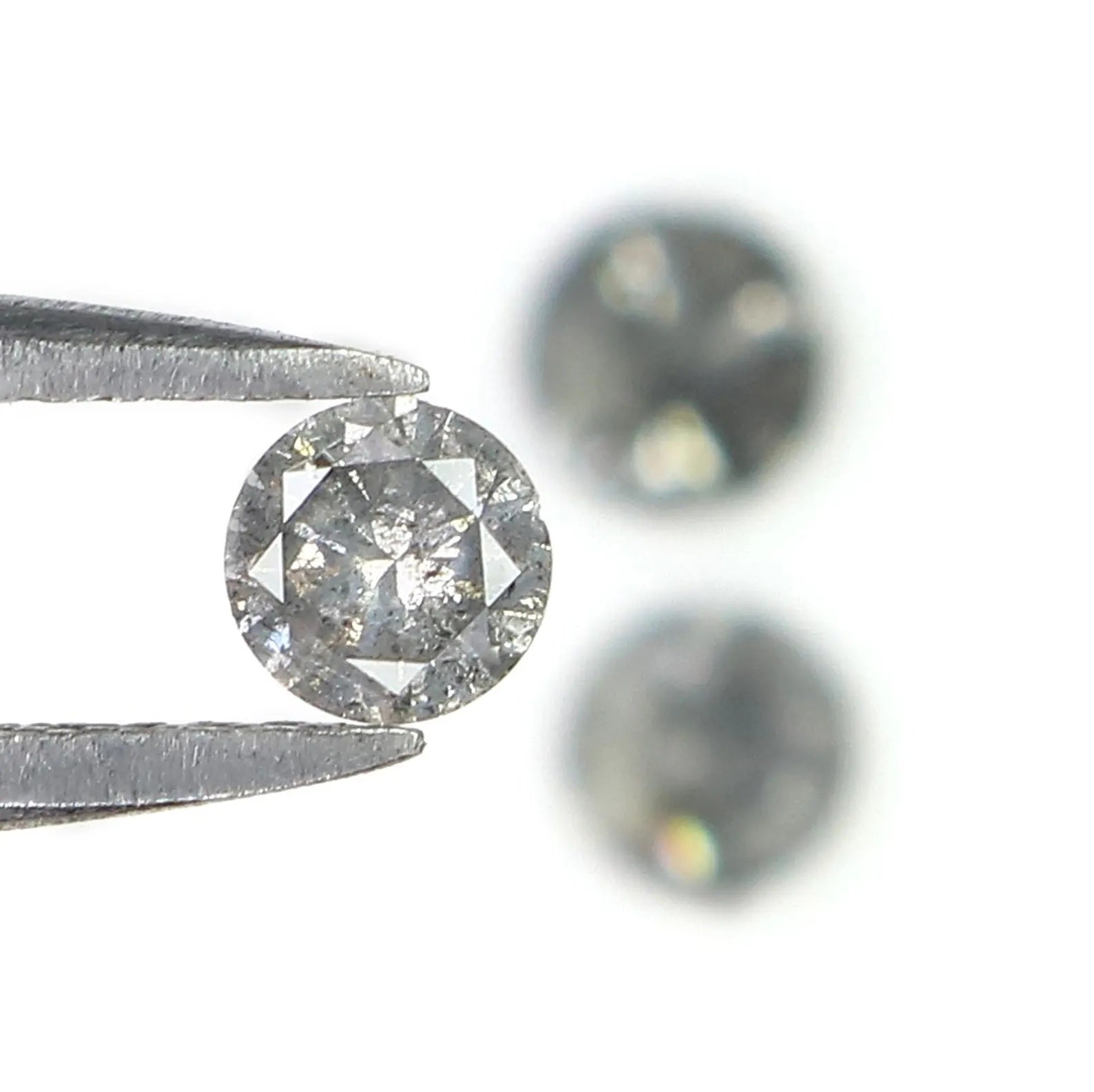 0.72 CT Natural Loose Round Shape Diamond Salt And Pepper Round Cut Diamond 3.60 MM Natural Loose Diamond Round Brilliant Cut Diamond NQ1851
