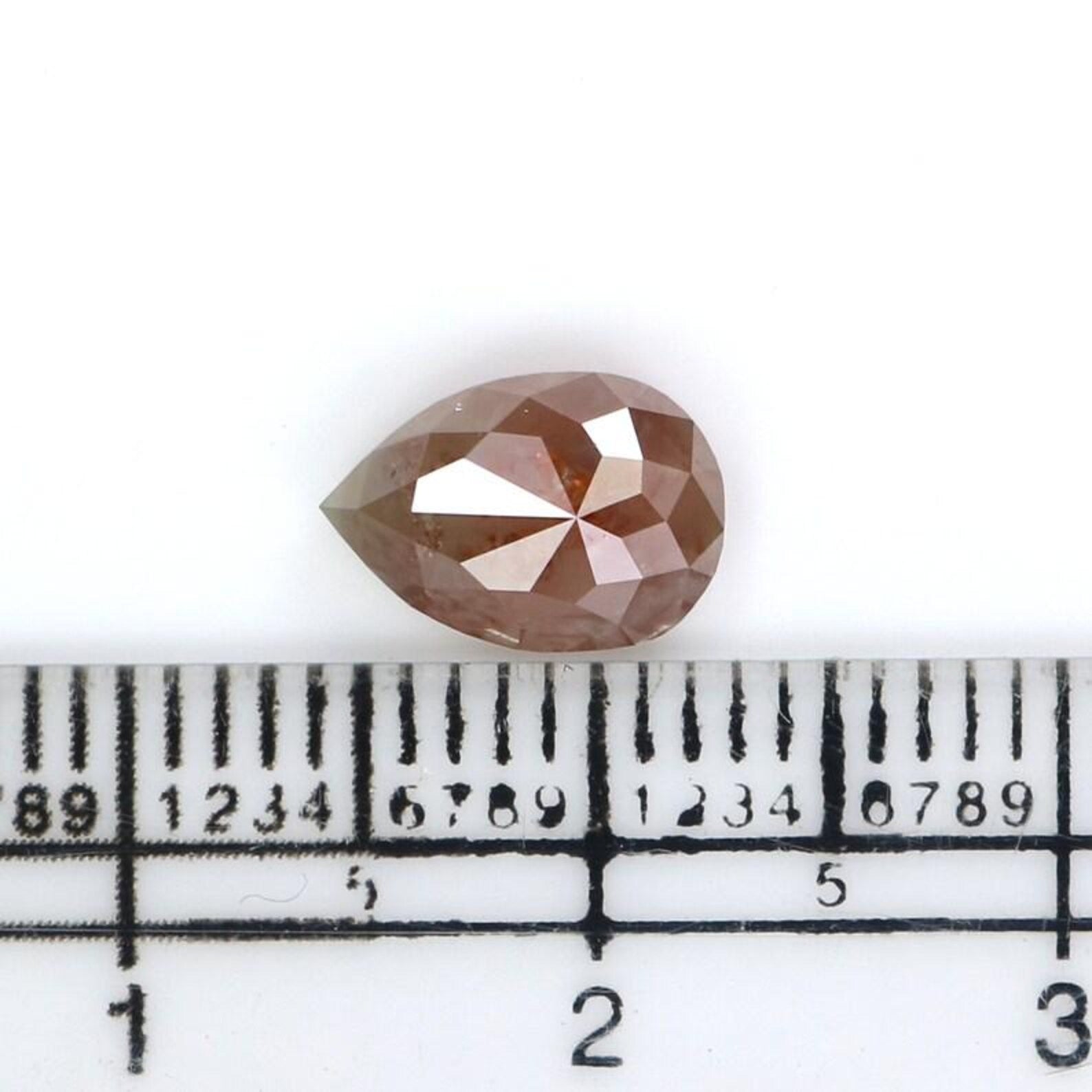 1.43 CT Natural Loose Pear Shape Diamond Brown Color Pear Cut Diamond 8.70 MM Natural Diamond Brown Color Pear Shape Rose Cut Diamond NQ2398