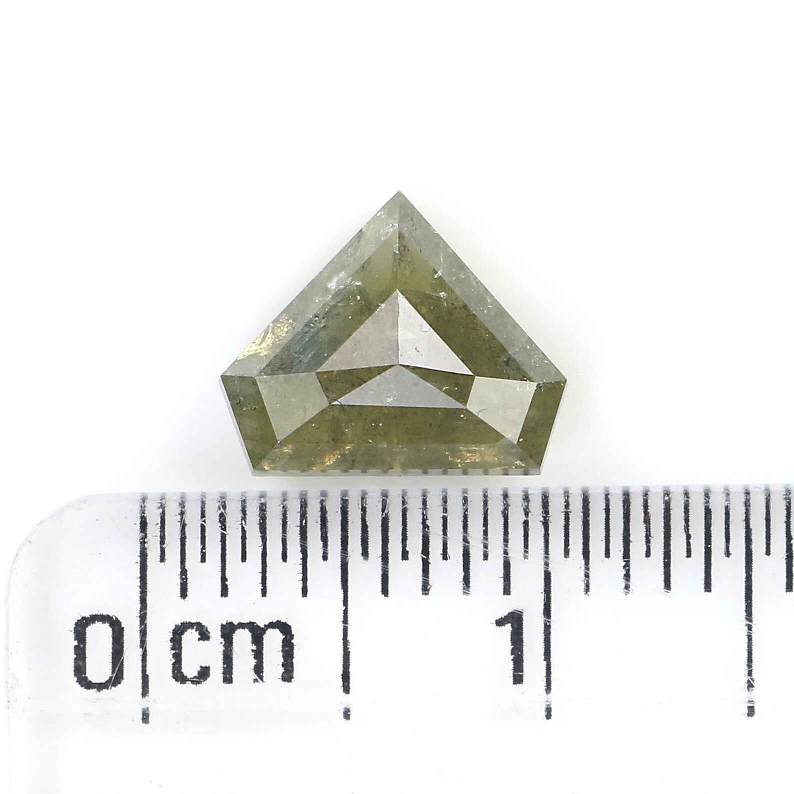 1.50 Ct Natural Loose Shield Diamond Grey Green Color Shield Diamond 7.00 MM Natural Loose Diamond Grey Color Shield Shape Diamond QN8819