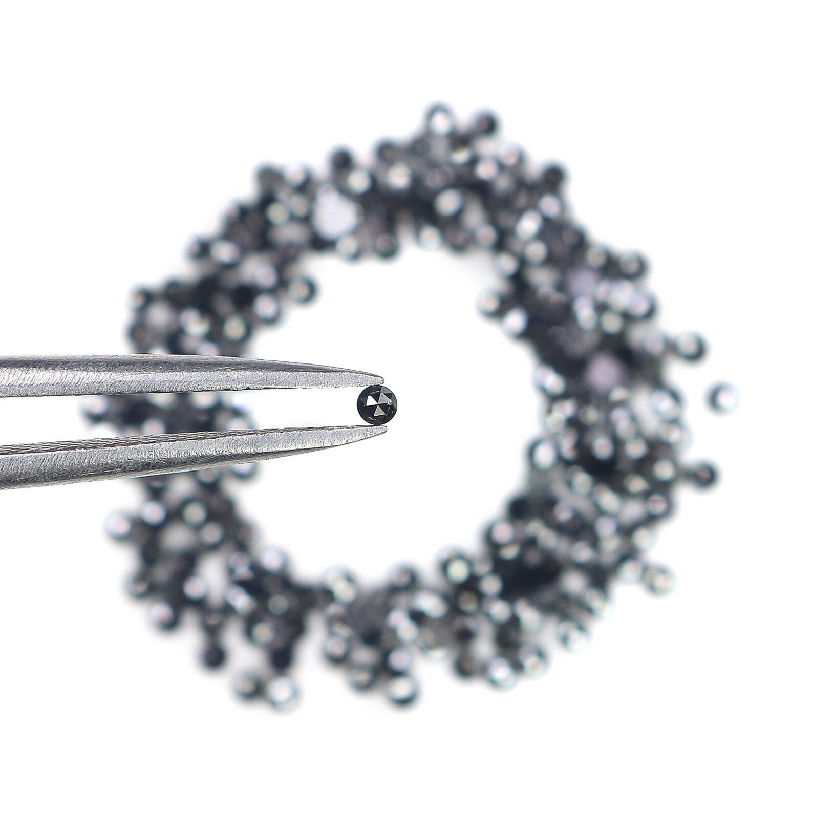 3.07 CT Natural Loose Round Shape Diamond Black Color Round Cut Diamond 1.60 MM Natural Diamond Black Color Round Rose Cut Diamond NQ1820