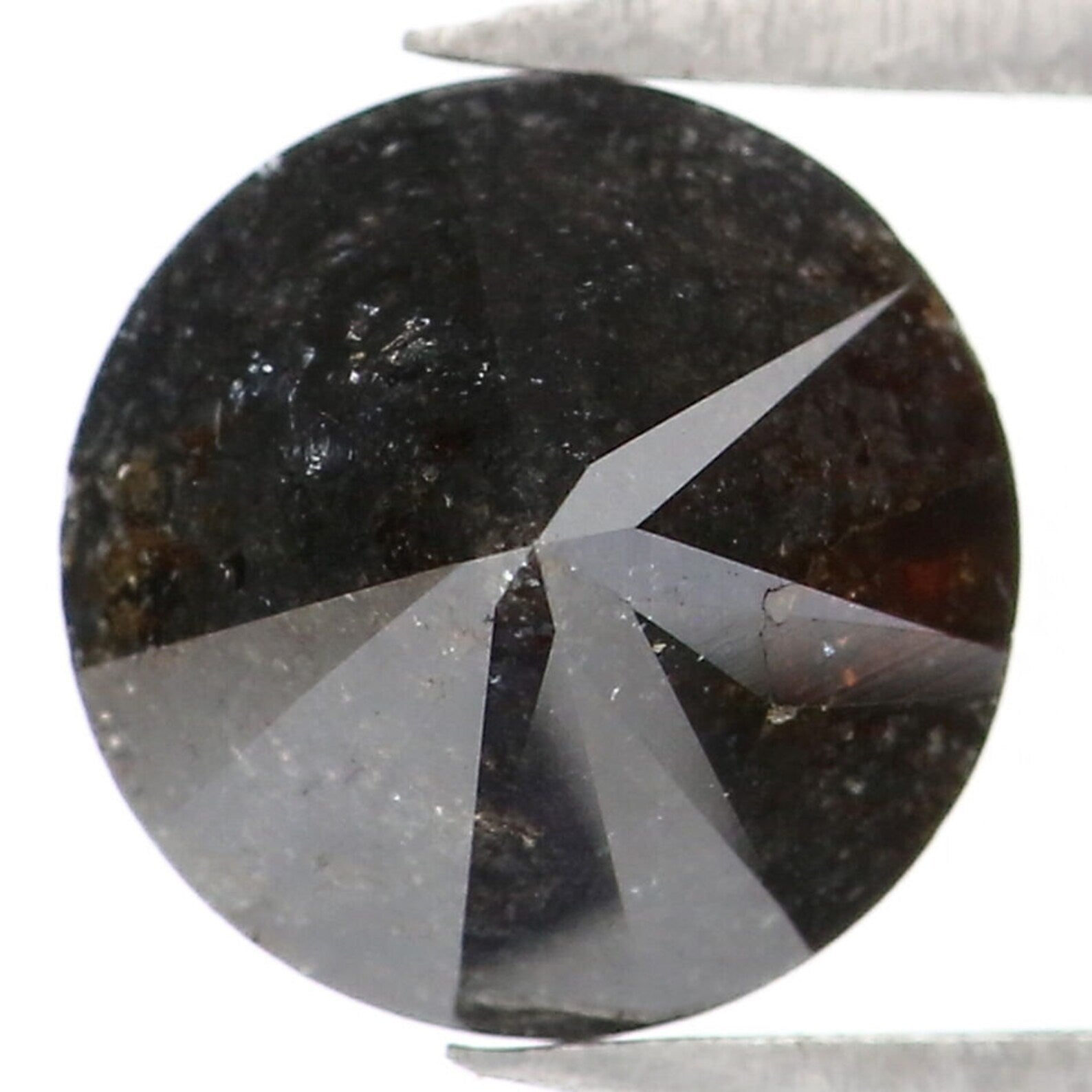 1.38 CT Natural Loose Round Shape Diamond Black Color Round Shape Diamond 6.70 MM Natural Loose Diamond Round Brilliant Cut Diamond NQ478