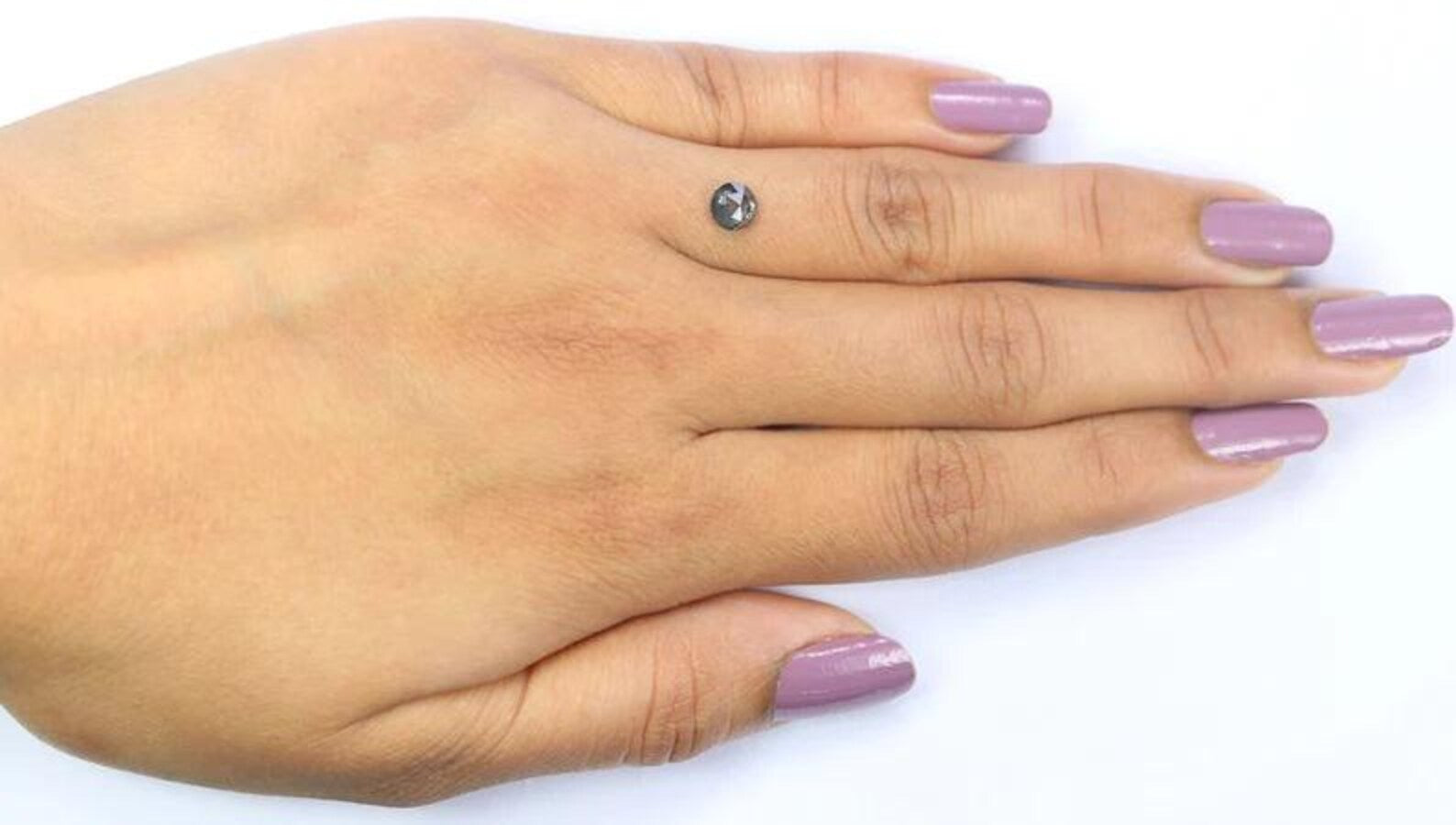 0.52 CT Natural Loose Round Shape Diamond Salt And Pepper Round Cut Diamond 4.95 MM Natural Black Grey Color Round Rose Cut Diamond NQ2435