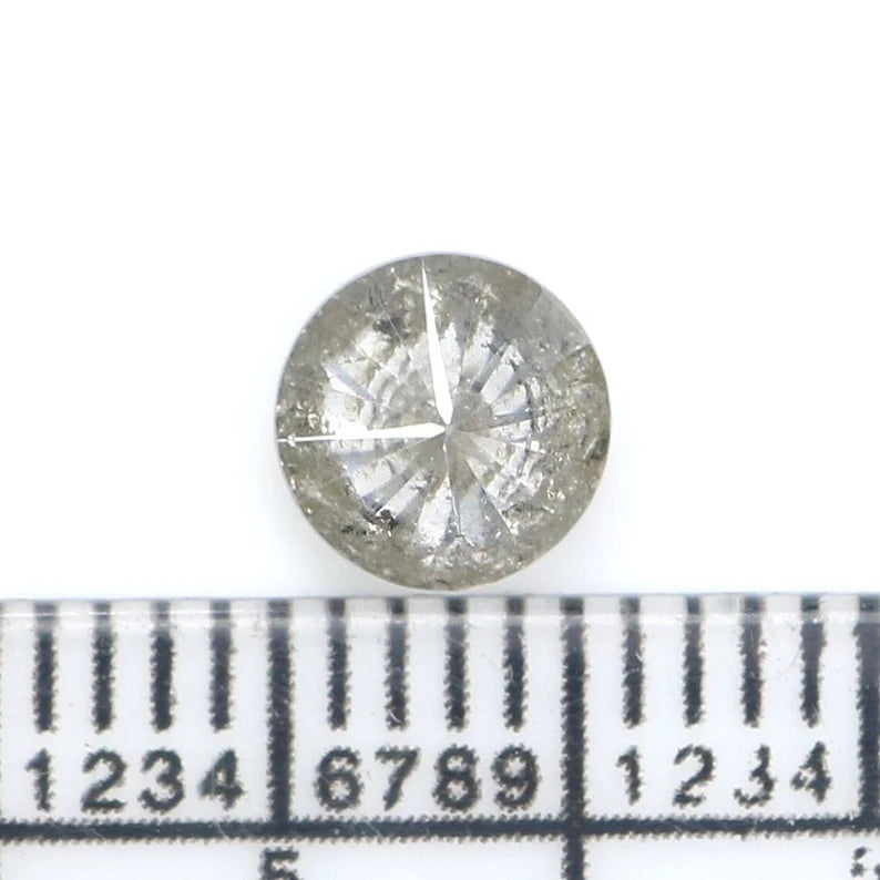 0.85 CT Natural Loose Round Brilliant Cut Grey Color Round Shape Diamond 5.80 MM Natural Loose Diamond Grey Color Round Shape Diamond NQ7029