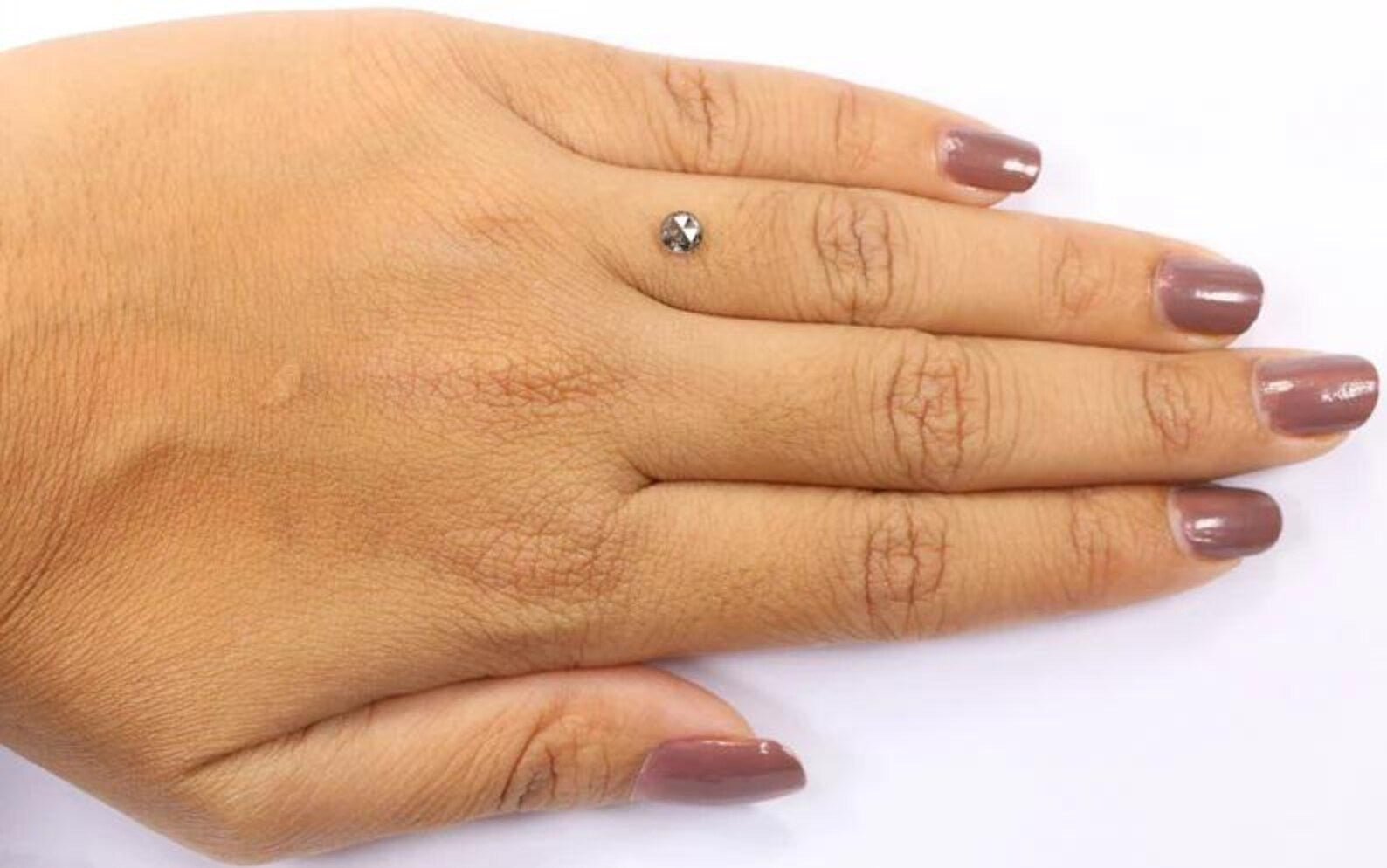 0.39 CT Natural Loose Round Shape Diamond Salt And Pepper Round Cut Diamond 4.20 MM Natural Black Grey Color Round Rose Cut Diamond NQ9310