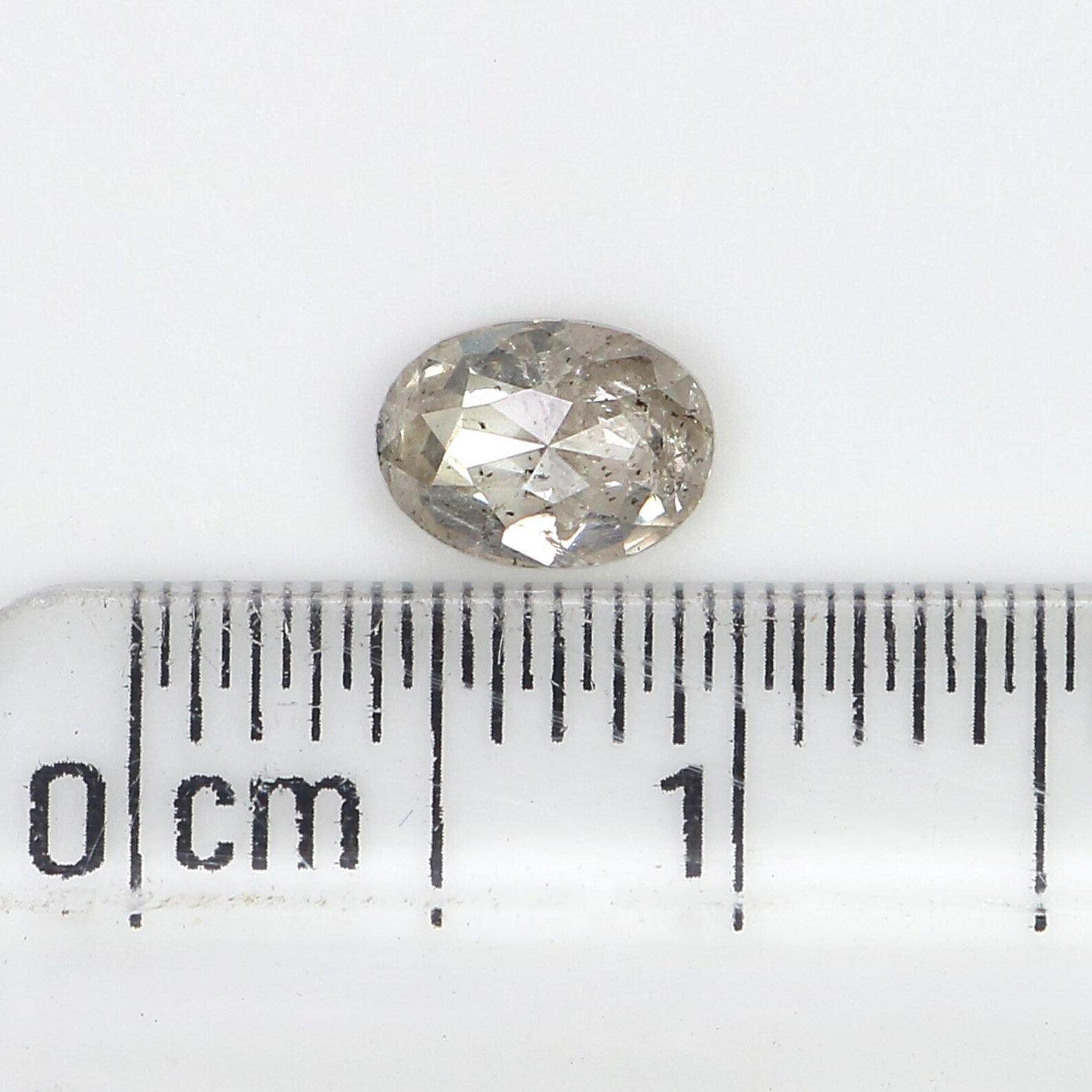 0.51 CT Natural Loose Oval Shape Diamond Brown Color Oval Diamond 5.65 MM Natural Salt and Pepper Diamond Oval Shape Rose Cut Diamond QN980
