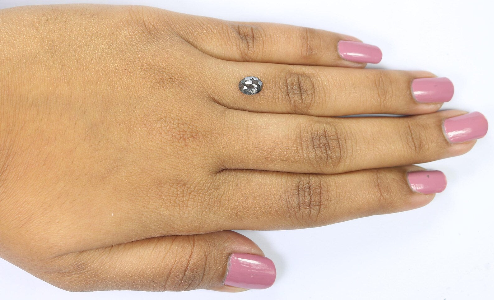 0.98 CT Natural Loose Oval Shape Diamond Salt And Pepper Oval Cut Diamond 7.00 MM Natural Loose Diamond Black Grey Oval Shape Diamond QN1306