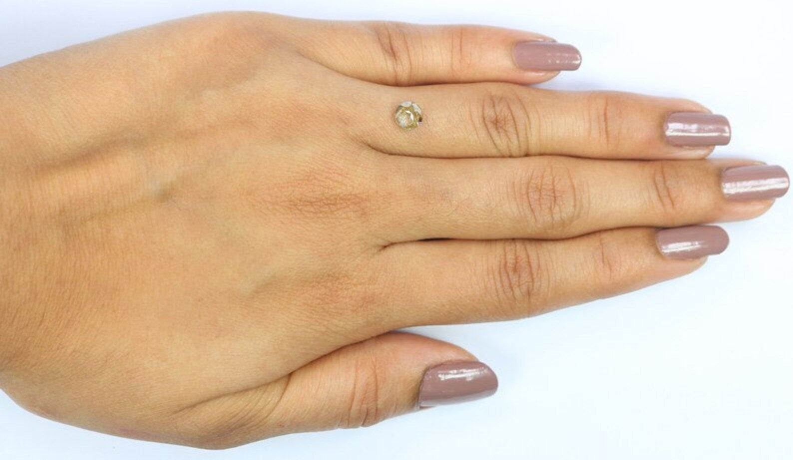 0.81 CT Natural Loose Round Diamond Grey Yellow Color Rose Cut Diamond 5.25 MM Natural Loose Diamond Grey Yellow Color Round Rose Cut NQ349