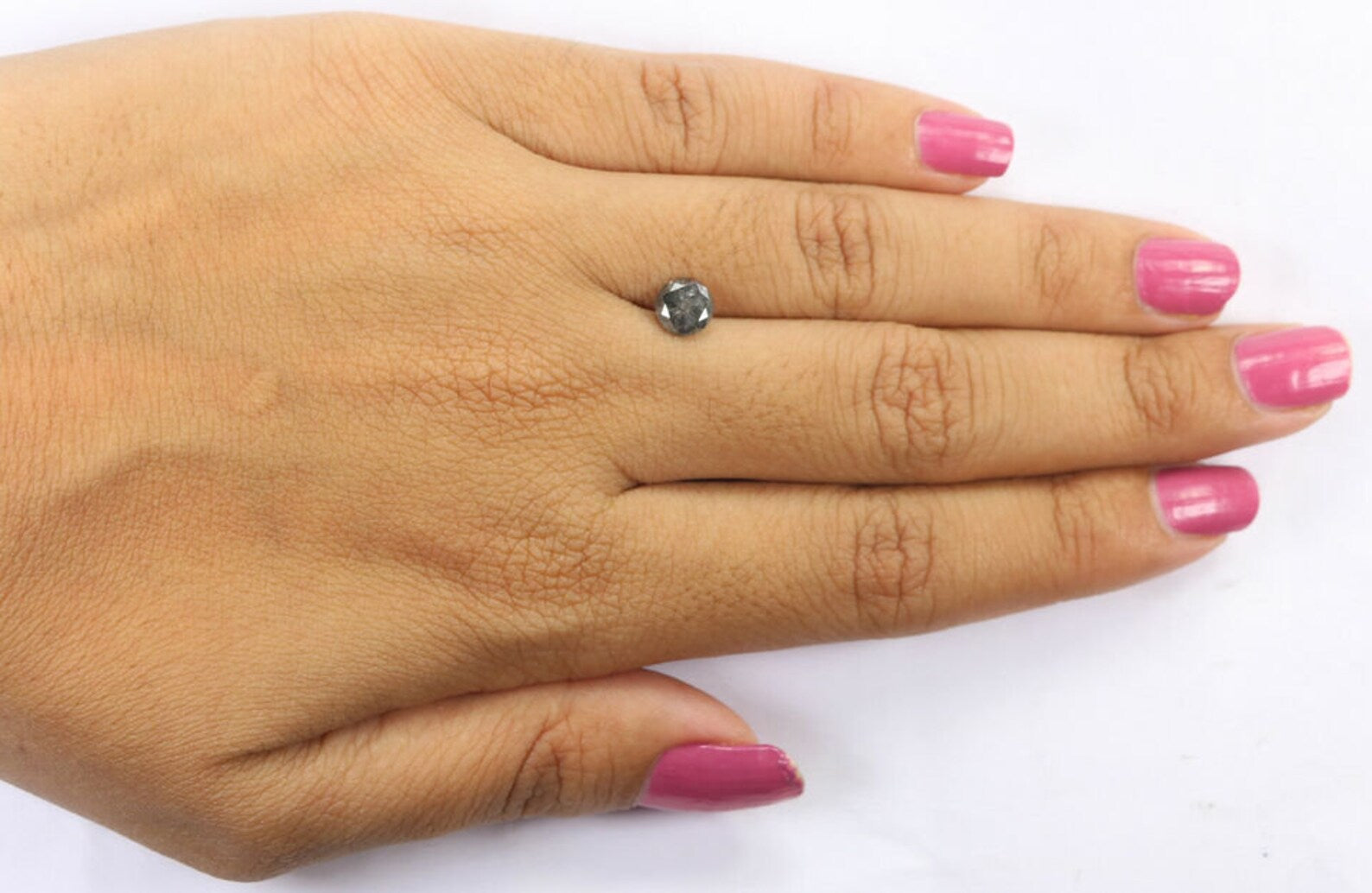 0.93 Ct Natural Loose Round Brilliant Cut Diamond Salt And Pepper Round Diamond 5.80 MM Natural Black Grey Color Round Shape Diamond NQ9357