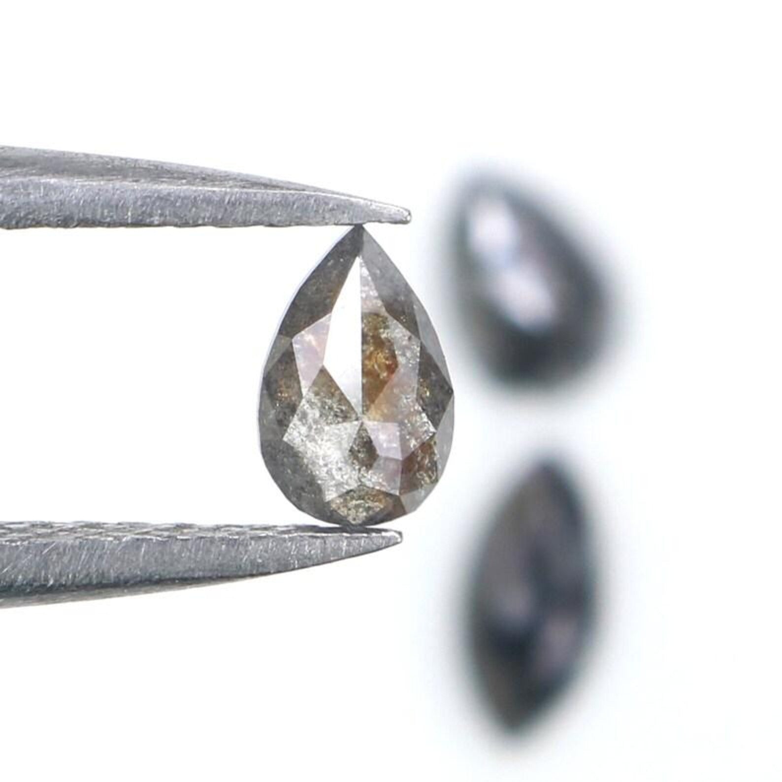 0.65 CT Natural Loose Mix Shape Diamond Salt And Pepper Mix Shape Diamond 6.20 MM Natural Black Grey Color Mix Shape Rose Cut Diamond NQ2282