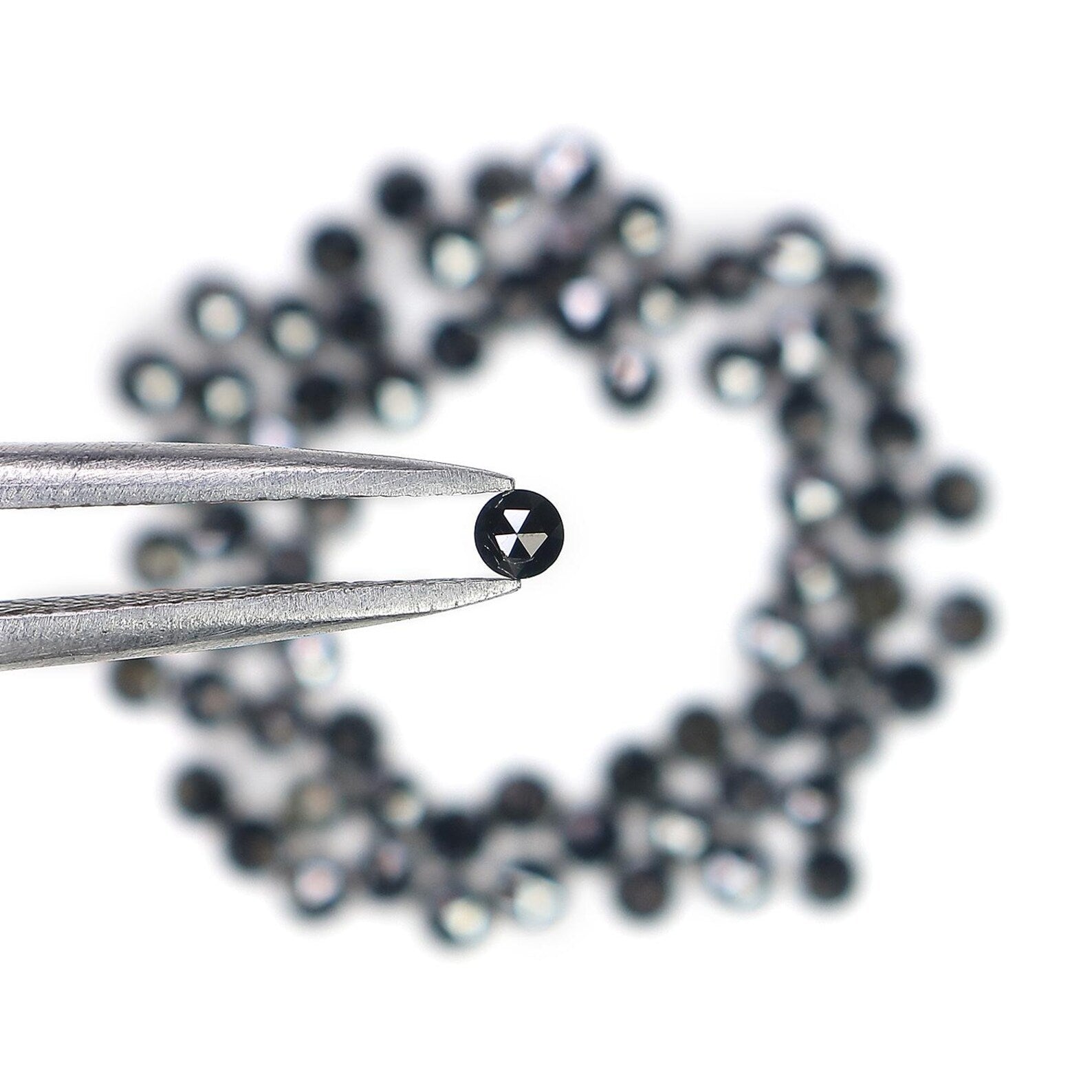 3.08 CT Natural Loose Round Shape Diamond Black Color Round Cut Diamond 2.20 MM Natural Diamond Black Color Round Rose Cut Diamond NQ1762