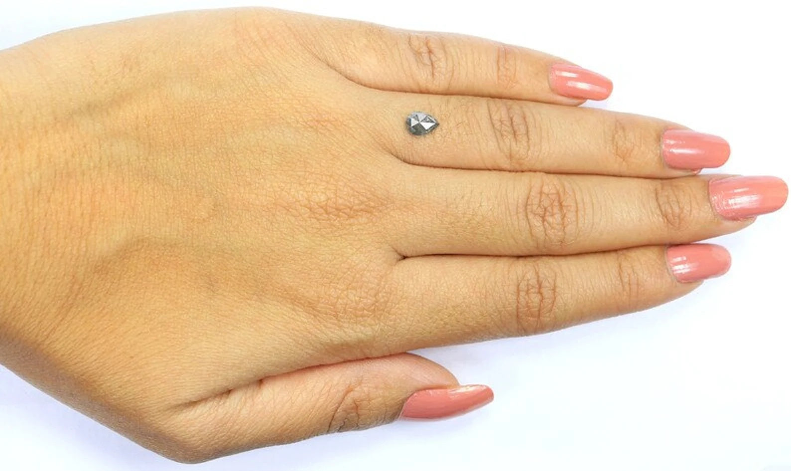 0.44 CT Natural Loose Pear Shape Diamond Salt And Pepper Pear Diamond 6.40 MM Natural Loose Grey Color Pear Shape Rose Cut Diamond NQ9467