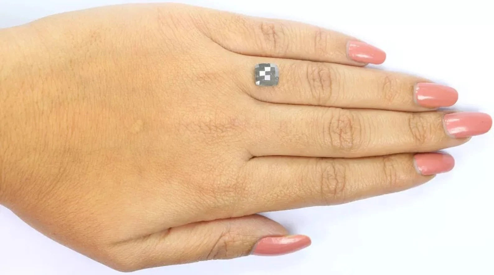 1.84 CT Natural Loose Cushion Shape Diamond Grey Color Cushion Diamond 7.35 MM Natural Diamond Grey Color Cushion Rose Cut Diamond NQ6507