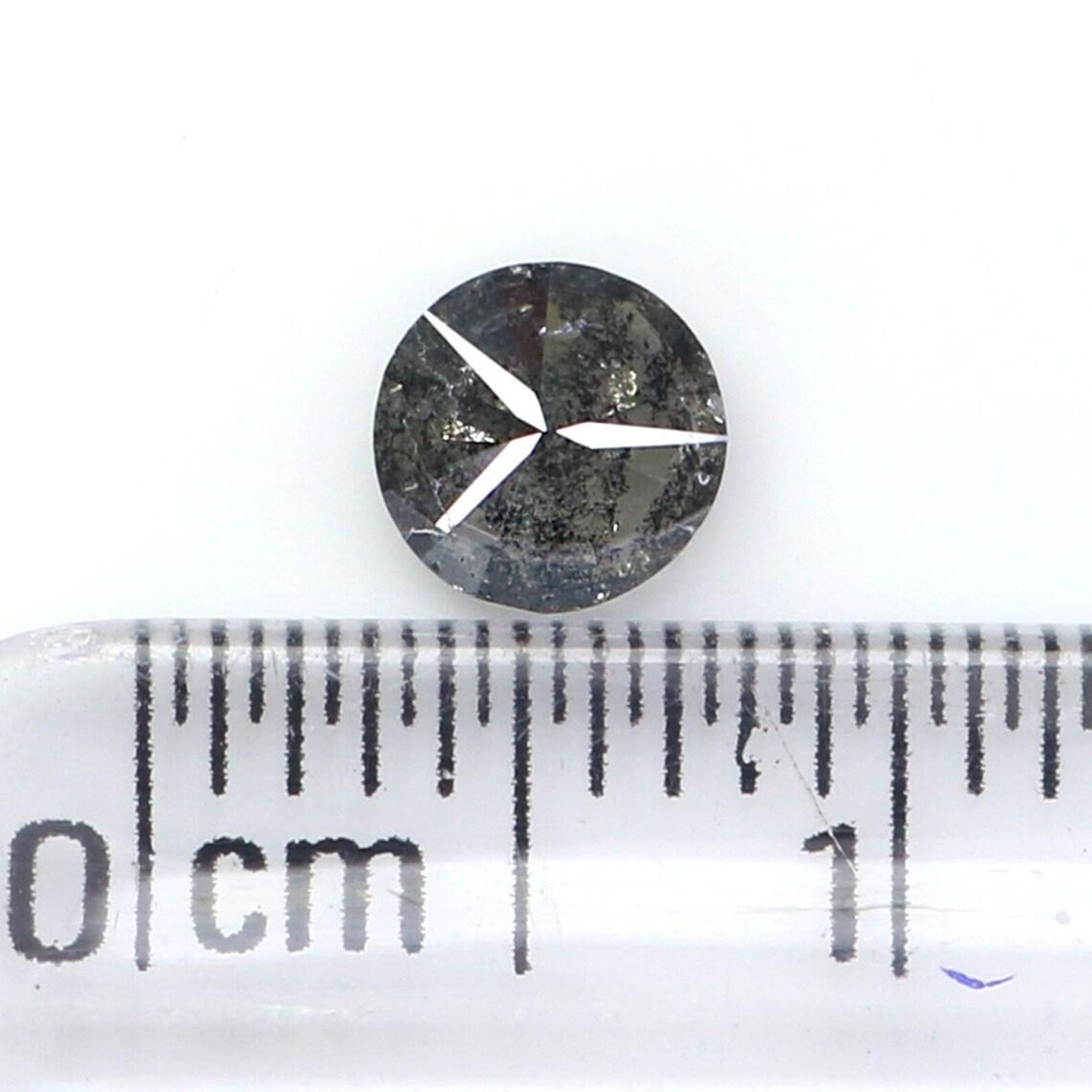 0.32 CT Natural Loose Round Shape Diamond Salt And Pepper Round Diamond 4.70 MM Natural Black Grey Color Round Brilliant Cut Diamond NQ9500
