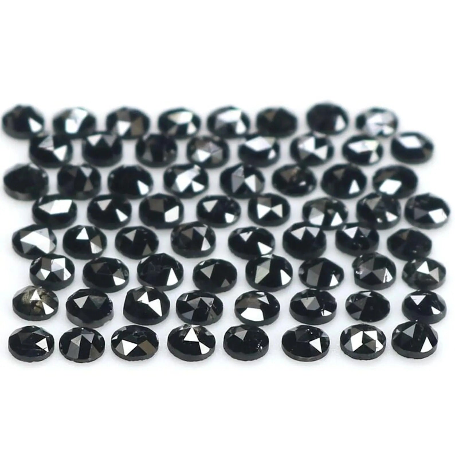 2.89 CT Natural Loose Round Shape Diamond Black Color Round Diamond 2.10 MM Natural Loose Diamond Black Color Round Rose Cut Diamond NQ1807