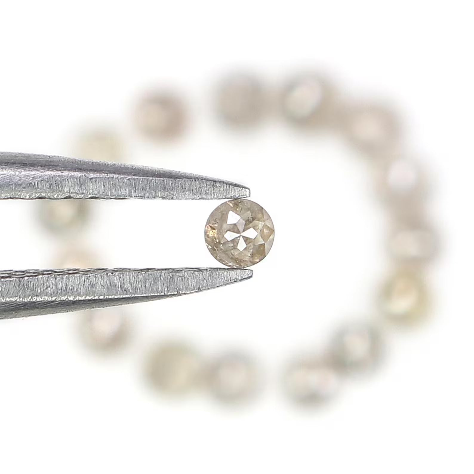 0.82 Ct Natural Loose Round Shape Diamond Salt And Pepper Round Cut Diamond 2.00 MM Natural Diamond Gray Color Round Rose Cut Diamond NQ1657